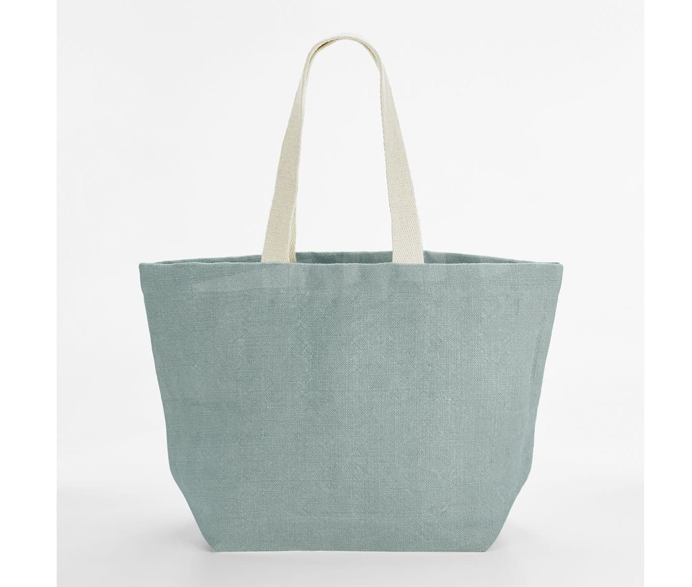 SOFT WASHED JUTE BEACH BAG coloris Bleu œuf de canard