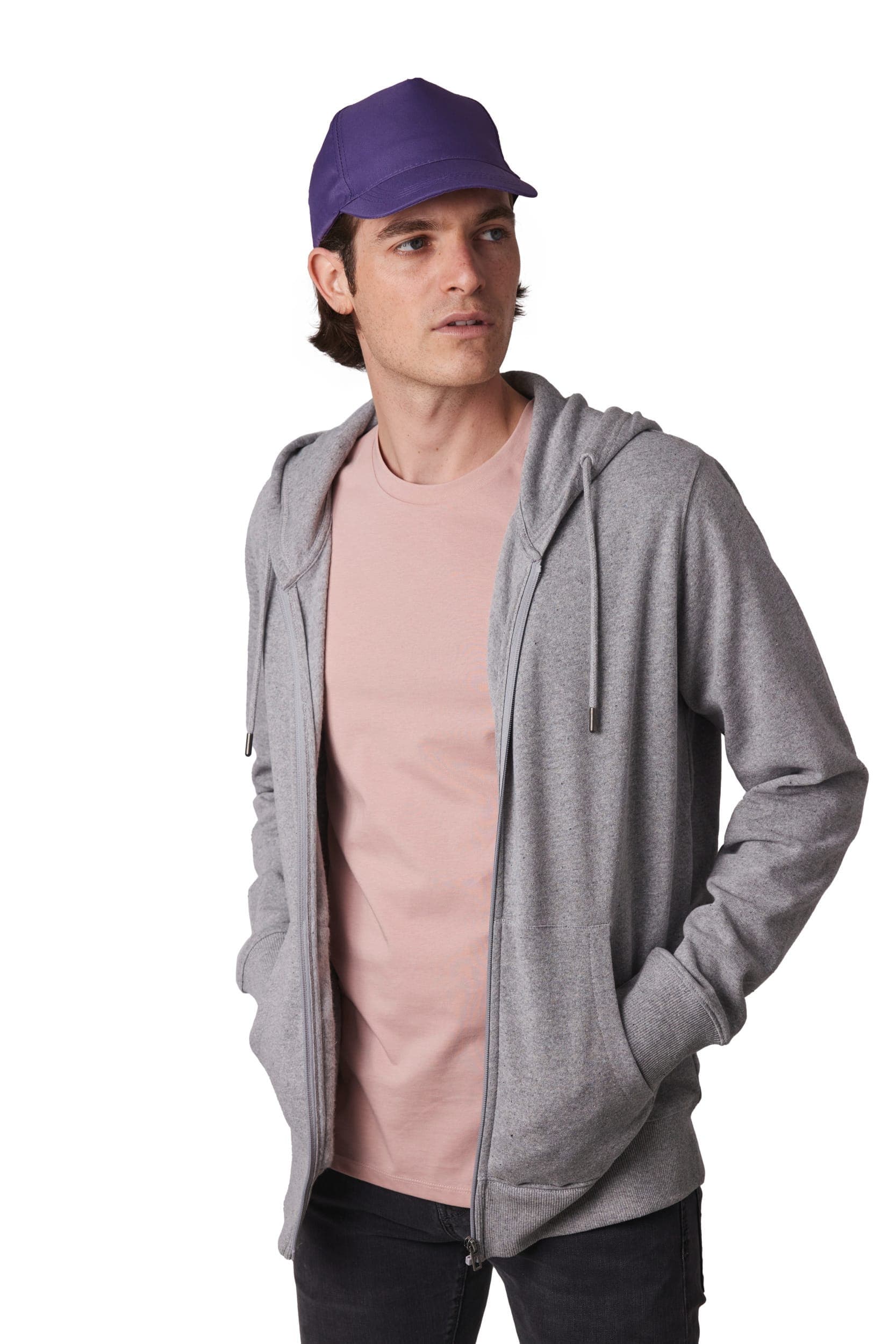 Casquette polyester - 5 panneaux en situation