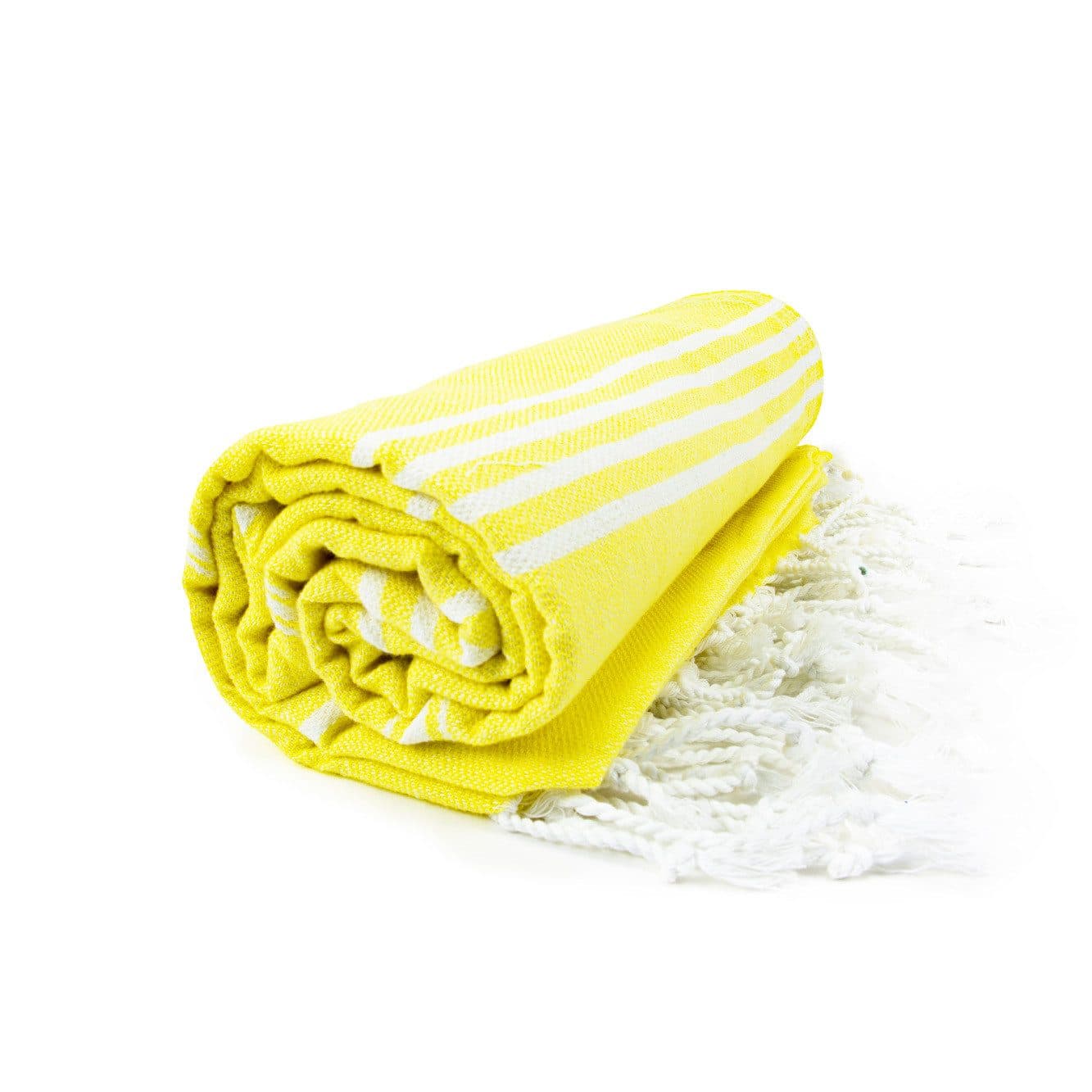 HAMAM SULTAN TOWEL coloris Jaune / Blanc