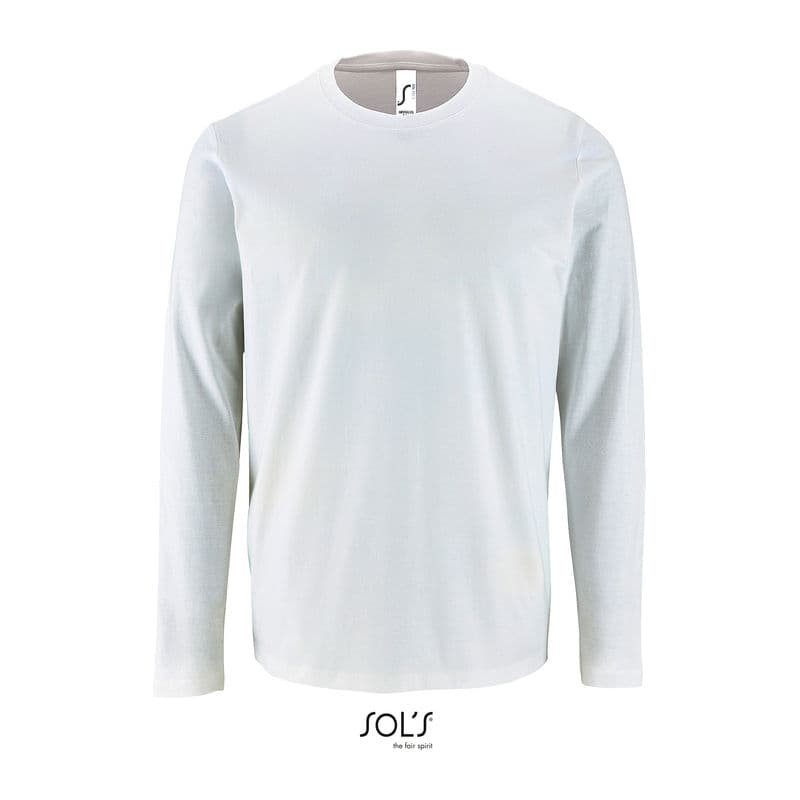 SOL'S IMPERIAL LSL MEN - LONG-SLEEVE T-SHIR coloris Blanc