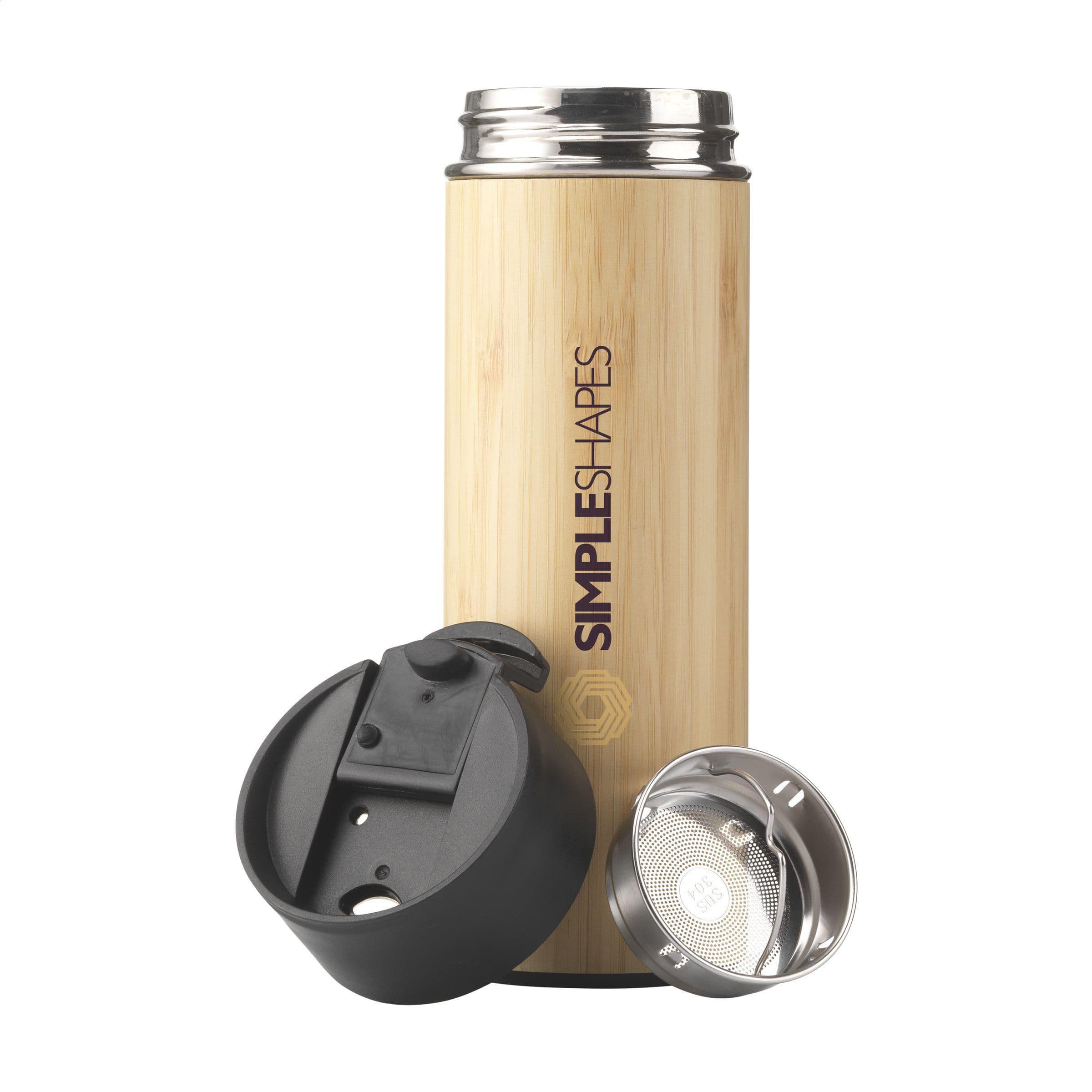 Thermos Sakura 360 ml en bambou en situation