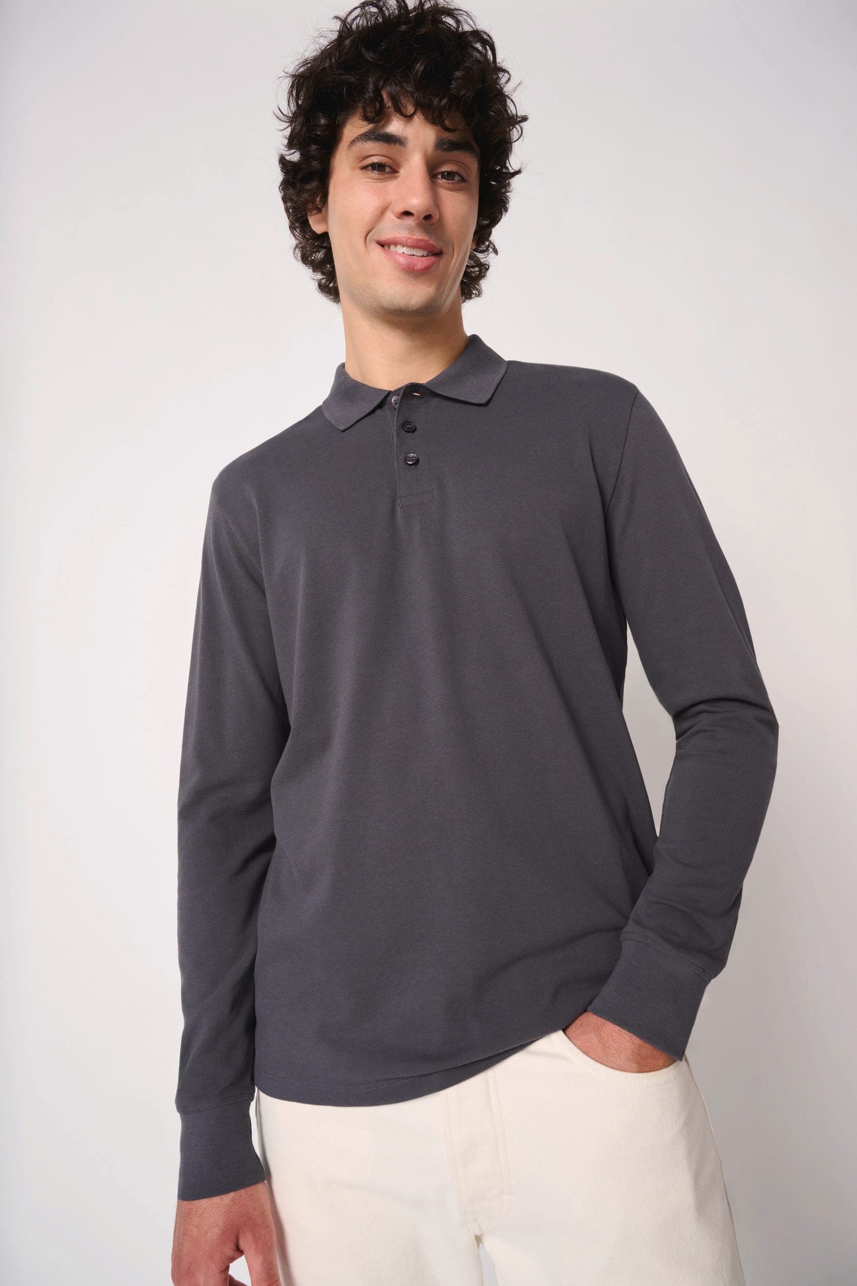 Polo piqué LSL homme en situation