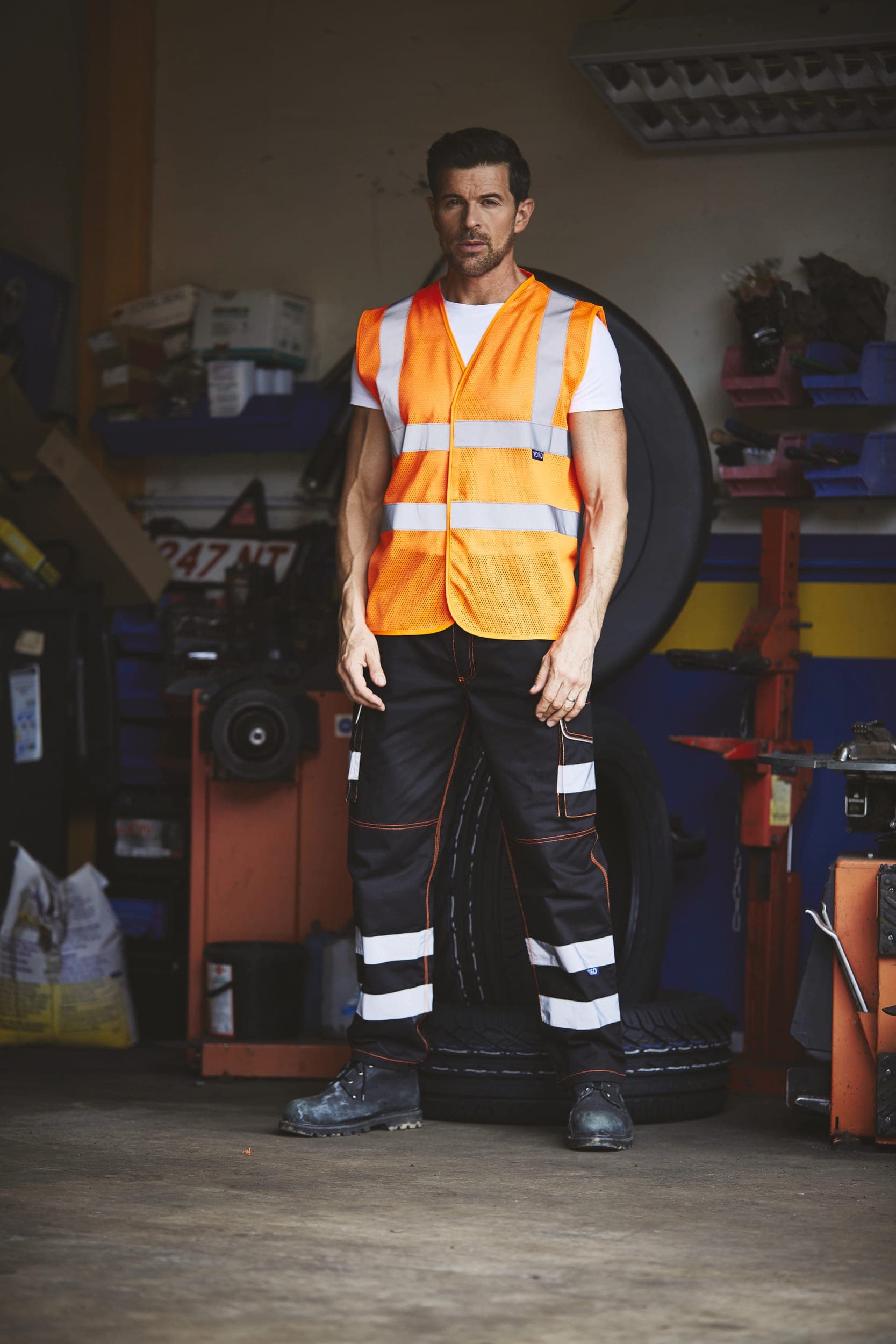 Gilet haute visibilité à maille ajourée en situation