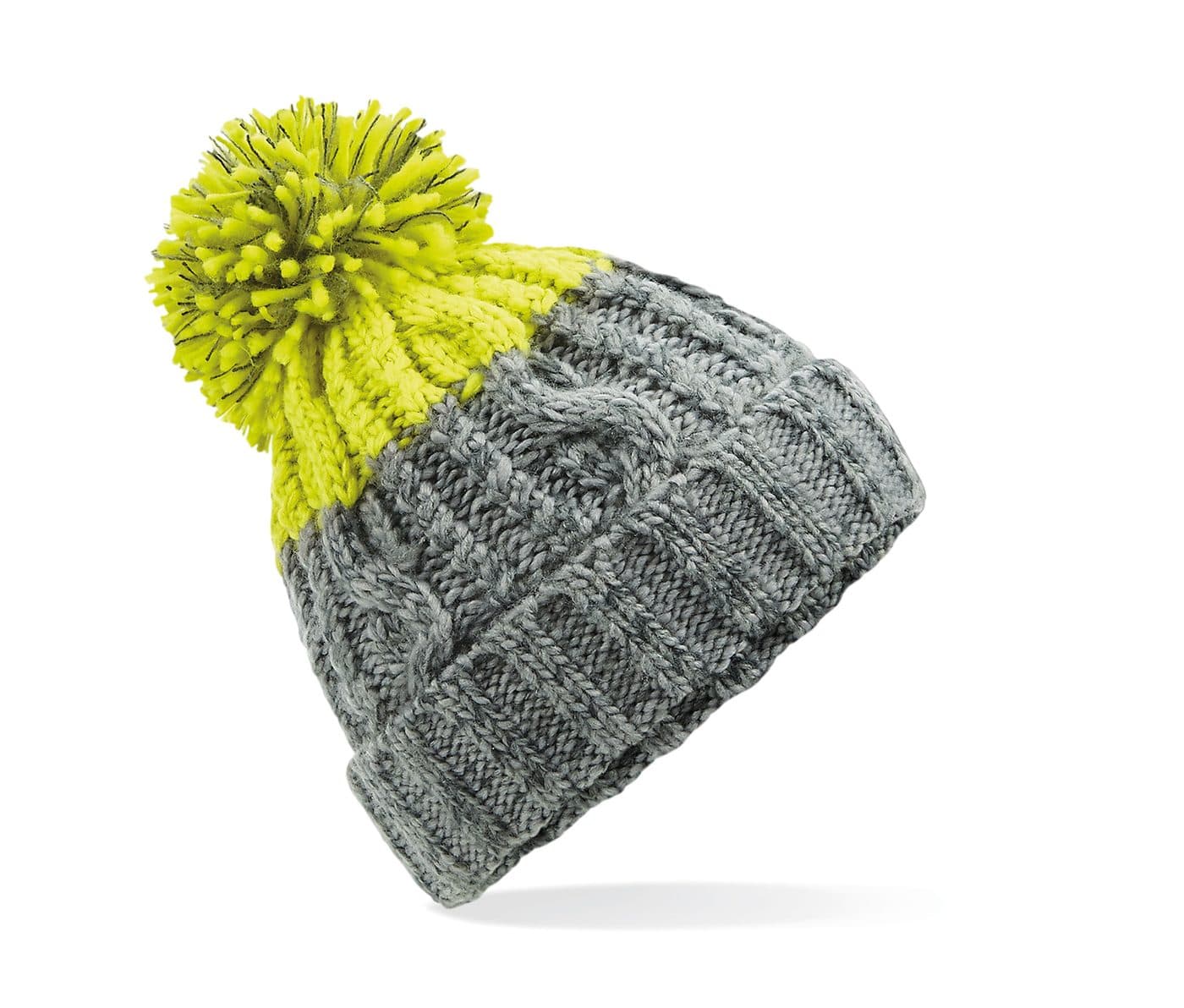 APRES BEANIE coloris Gris clair / Citron
