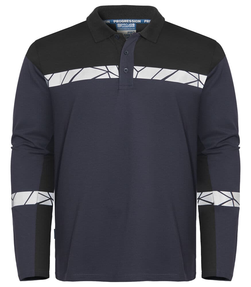 7004 POLO MANCHES LONGUES coloris Marine / Noir
