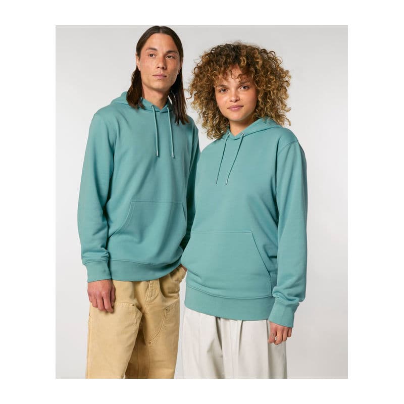 Archer unisex medium fit hoodie  coloris Bleu canard Monstera