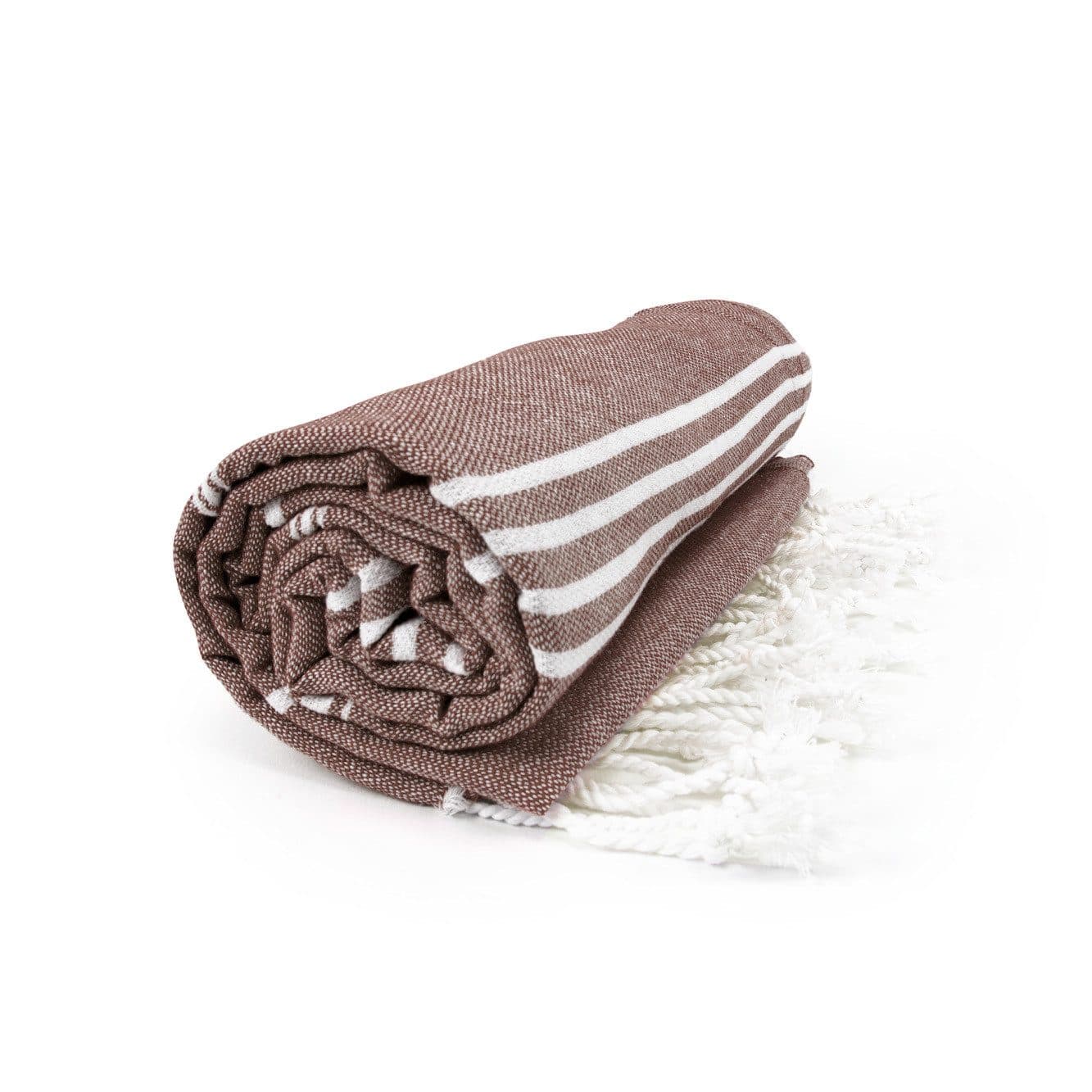 HAMAM SULTAN TOWEL coloris Marron / Blanc