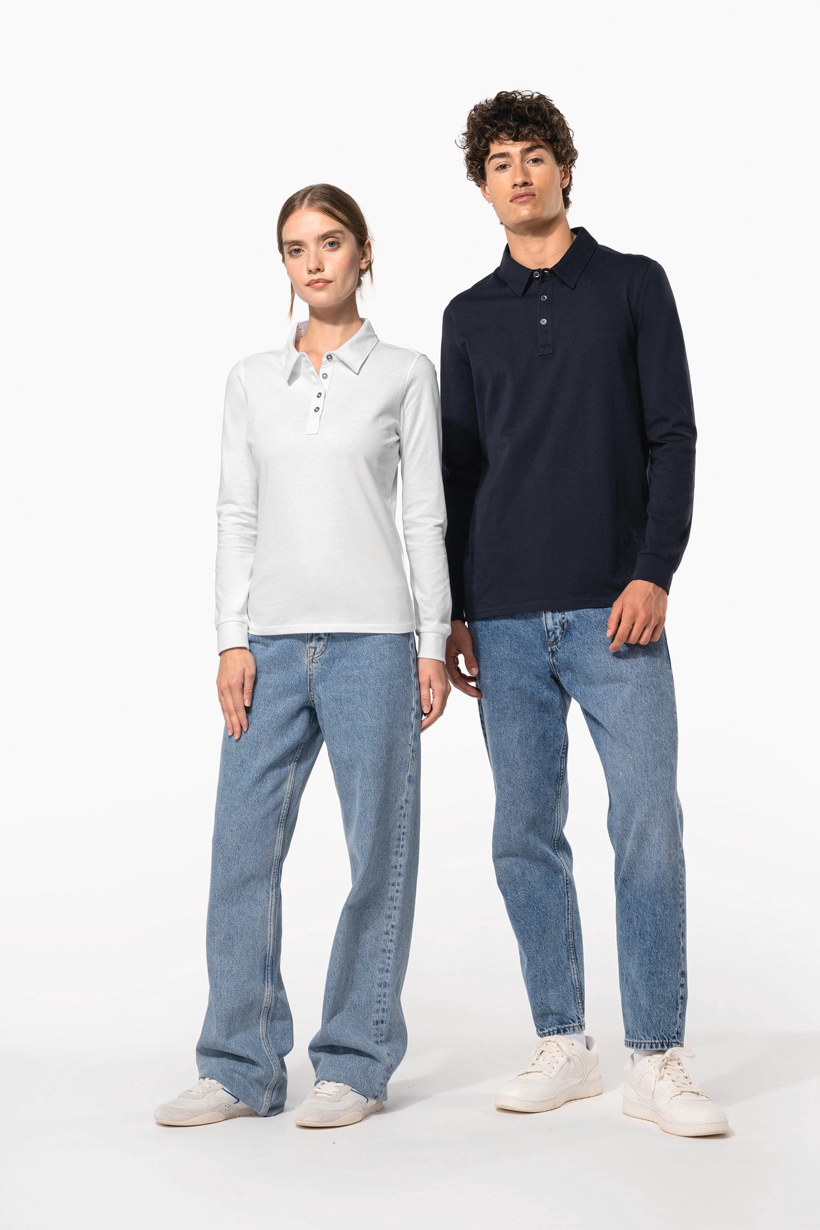 Polo jersey manches longues homme en situation