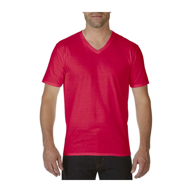 PREMIUM COTTON® ADULT V-NECK T-SHIRT coloris Rouge