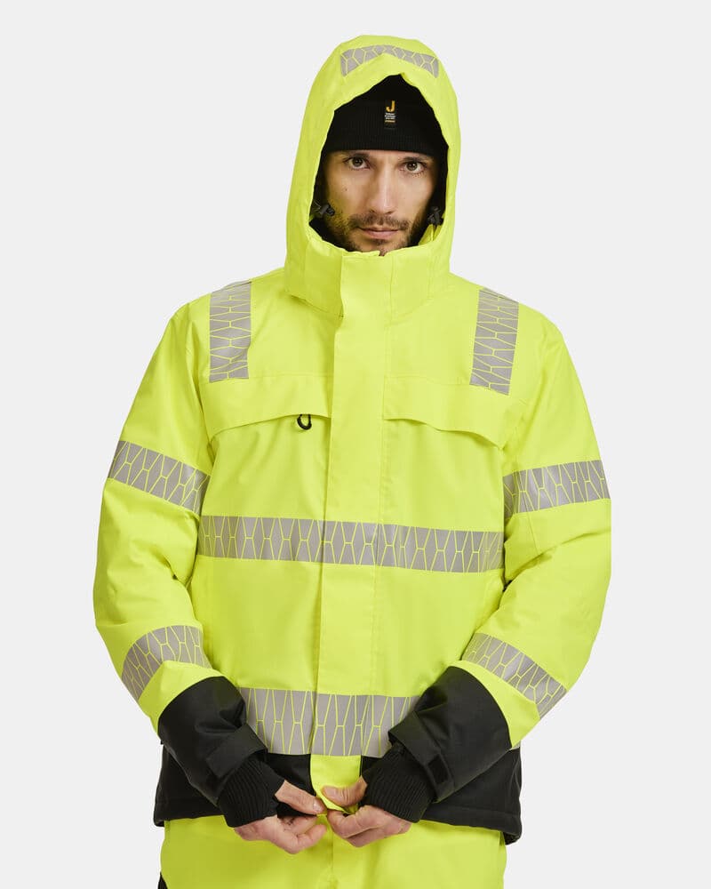 Jobman 1235 Winter Jacket Hi-Vis en situation