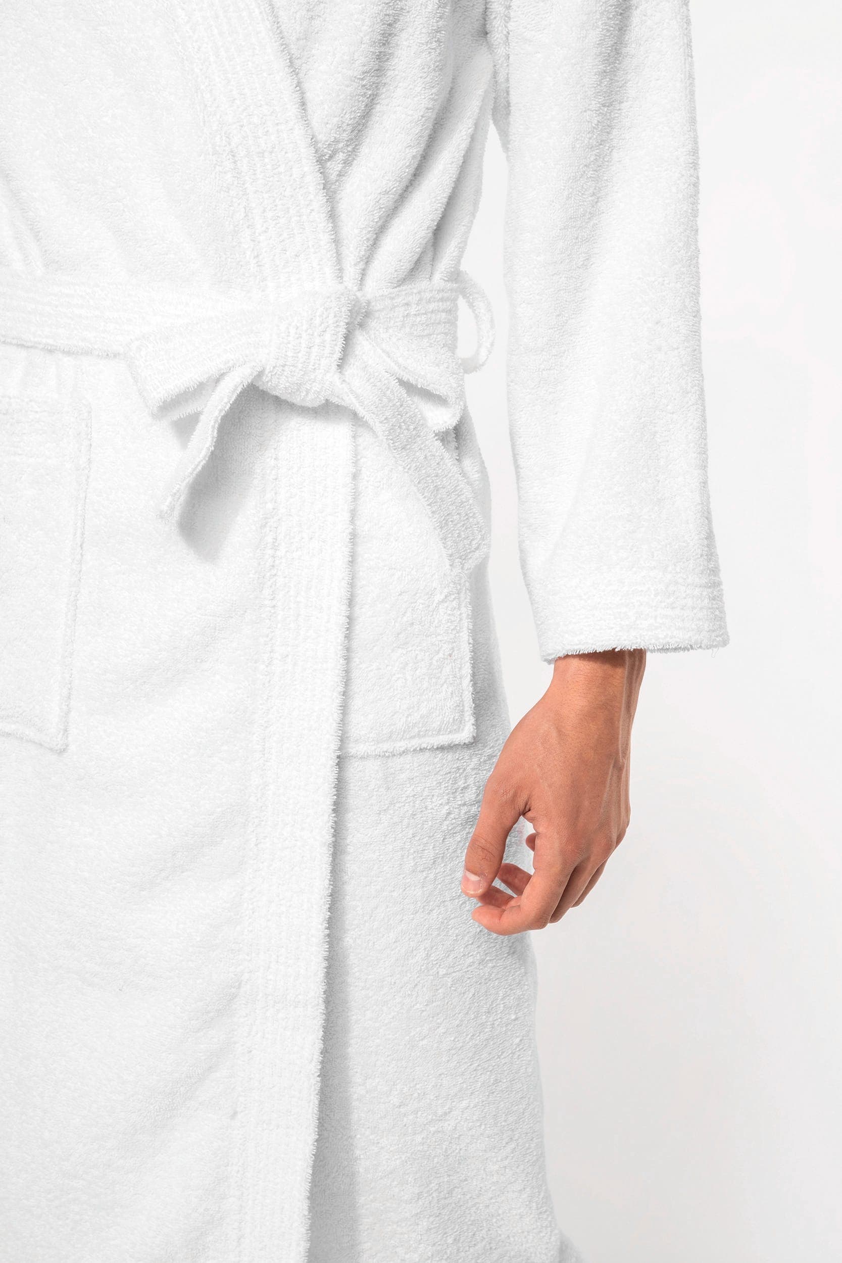 Peignoir col kimono en situation