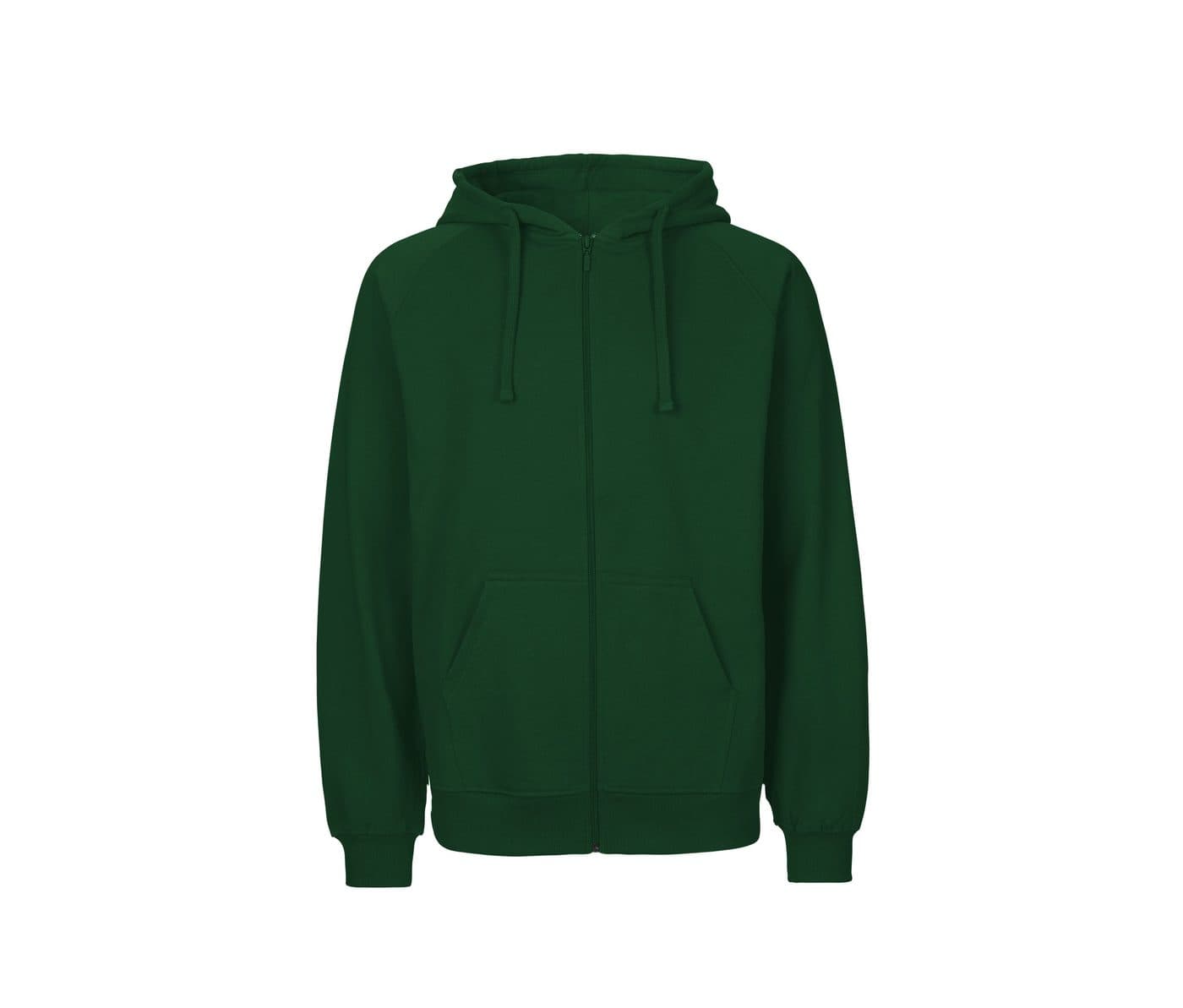 MENS HOODIE WITH ZIP coloris Vert bouteille