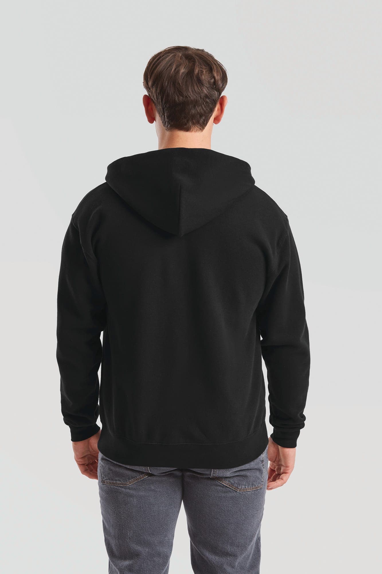 Sweat-shirt homme zippé capuche Premium (62-034-0) en situation