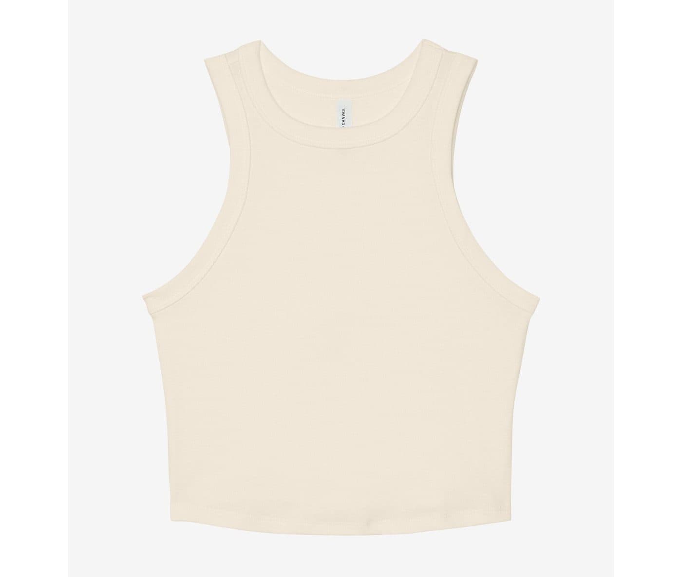 WOMEN'S MICRO RIB RACER TANK coloris Naturel chiné