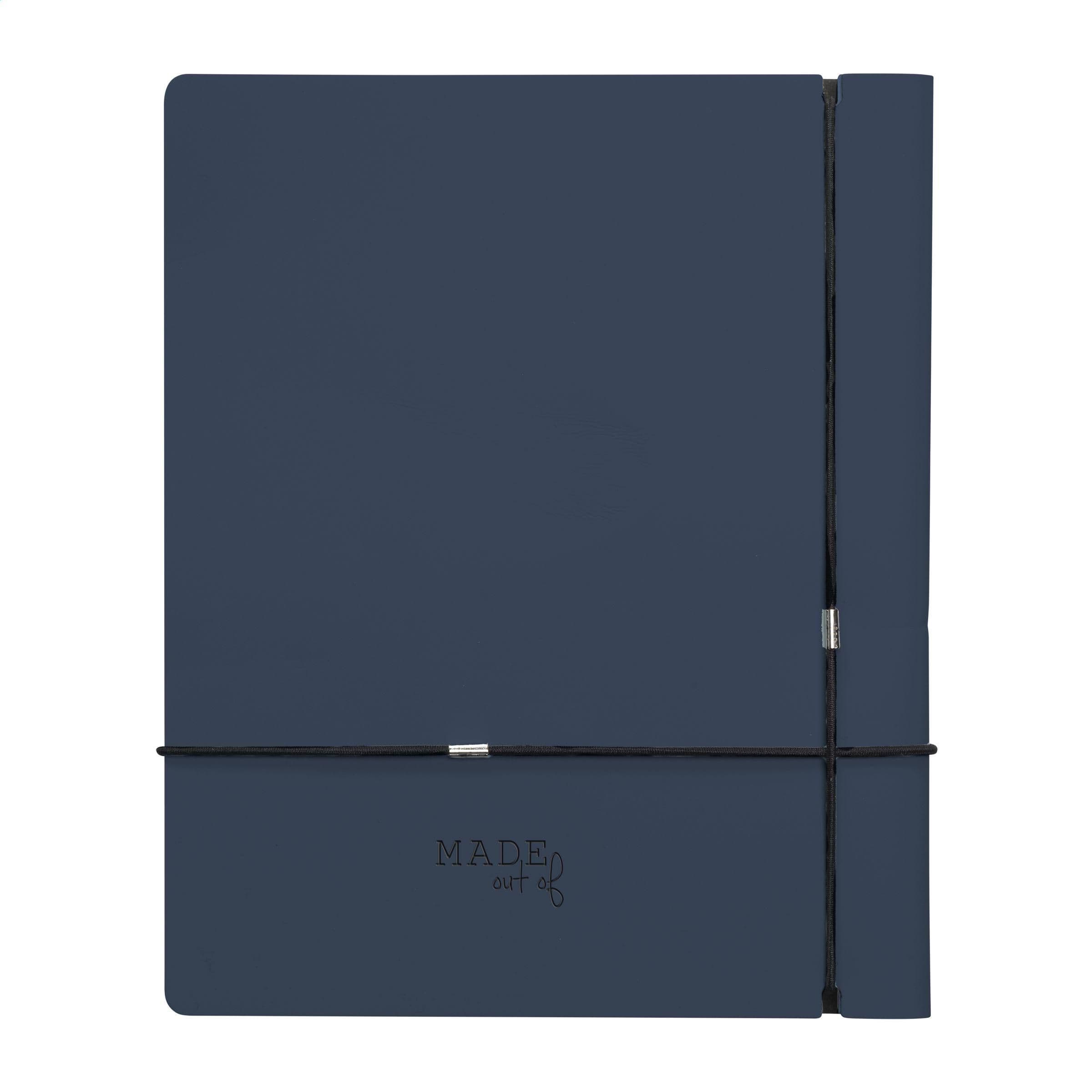 Carnet de notes A5 en cuir recyclé en situation