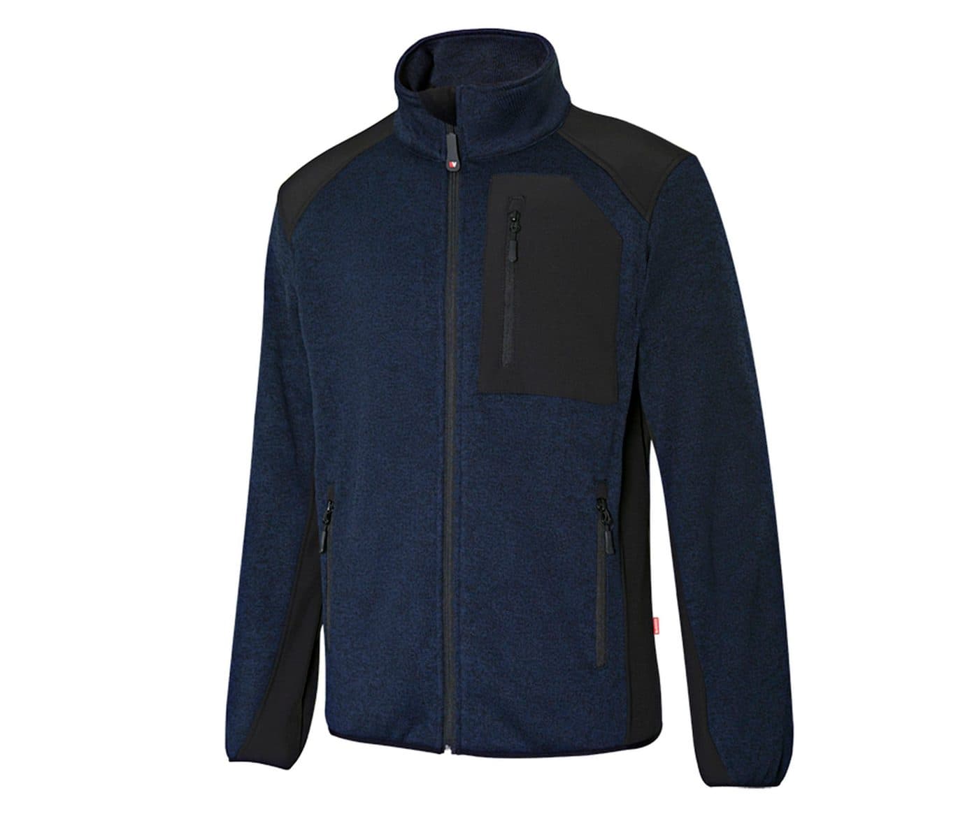 VESTE POLAIRE MOLLETONNÉE coloris Marine / Noir