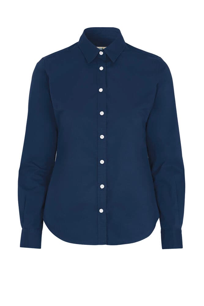 CHEMISE TWILL FEMME - CERTIFIÉ GOTS coloris Marine