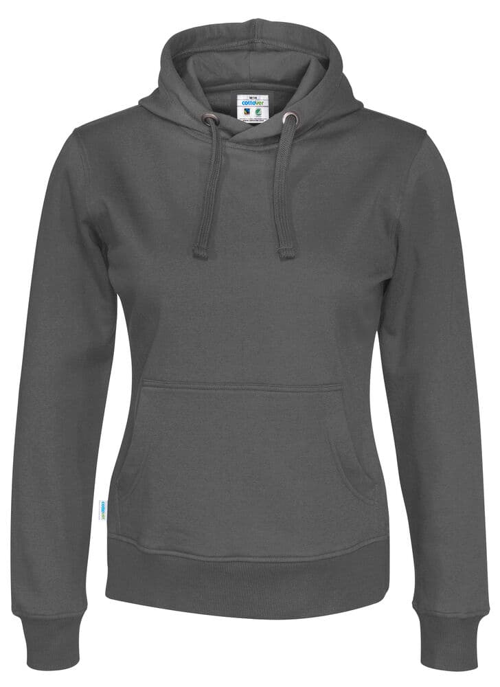 HOODIE FEMME - CERTIFIÉ GOTS coloris Anthracite