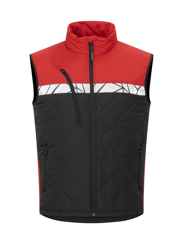 7700 GILET SANS MANCHES coloris Rouge / Noir