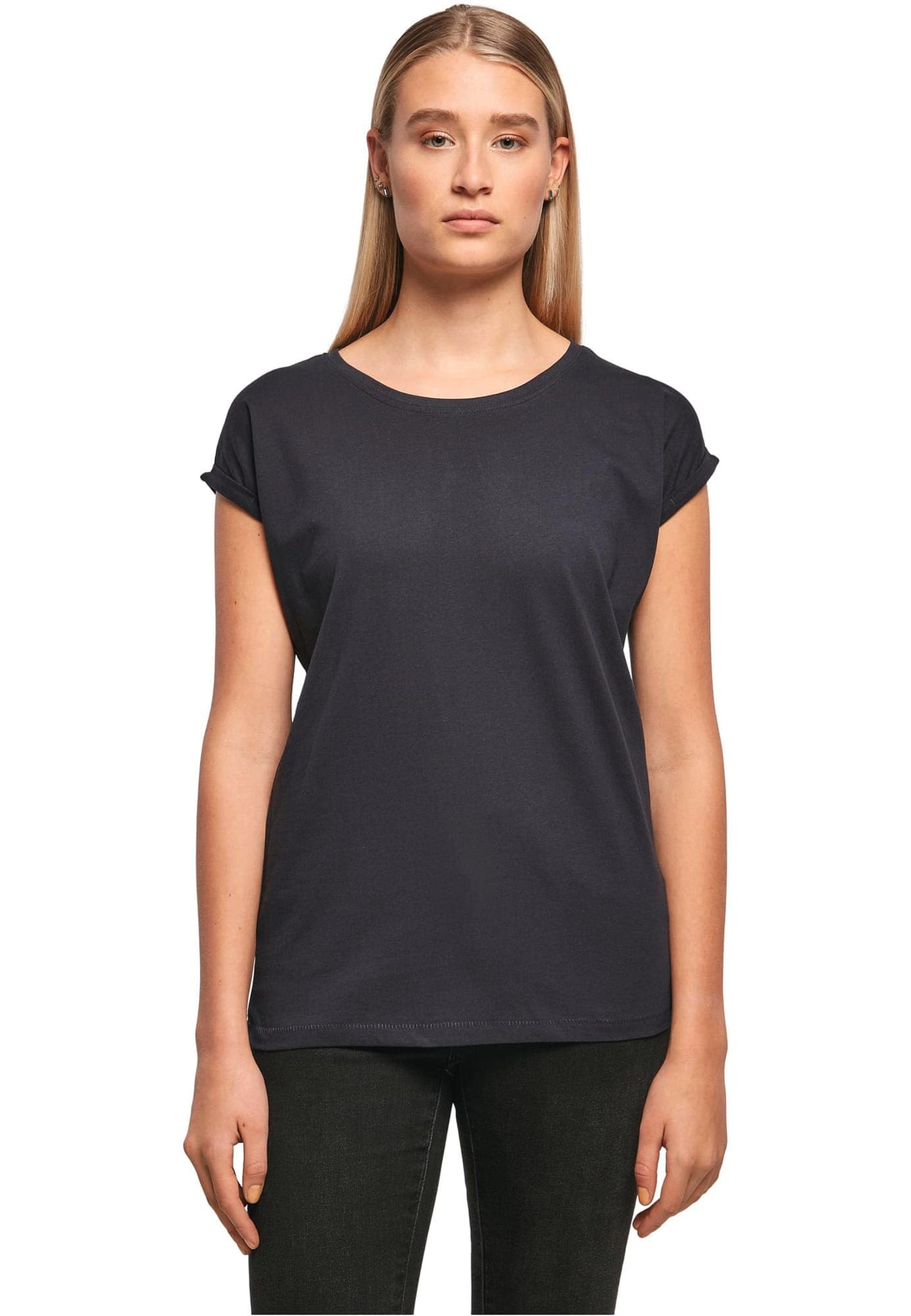 T-shirt manches à revers femme en situation