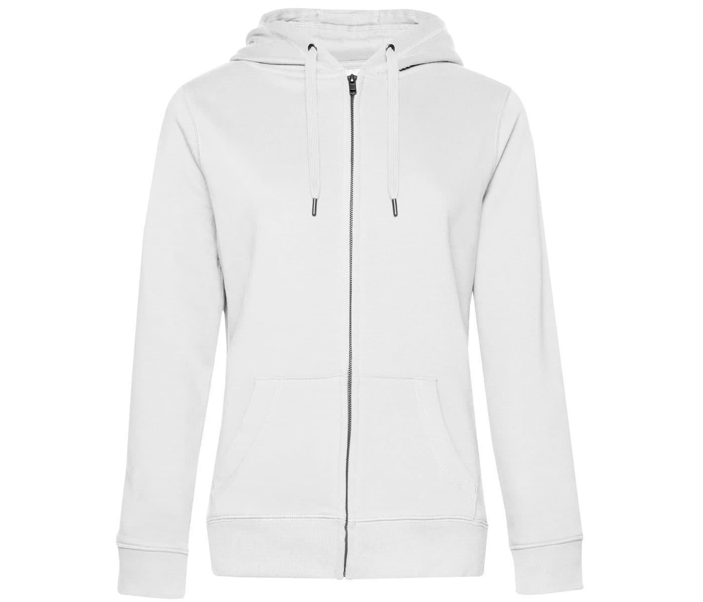 B&C QUEEN ZIPPED HOOD coloris Blanc