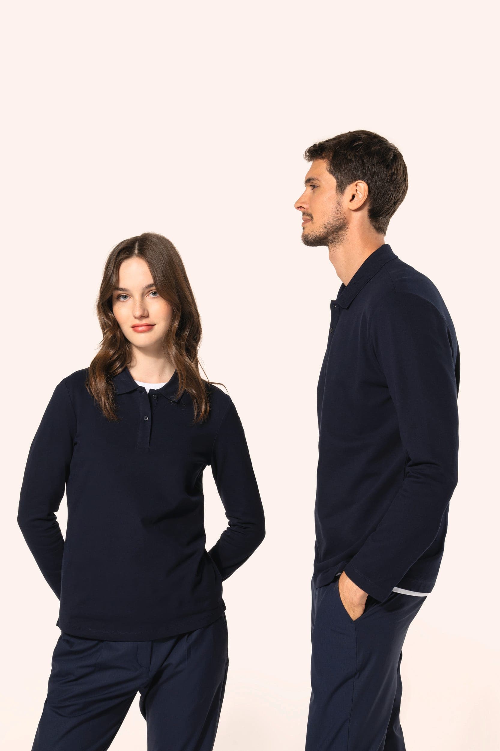 Polo Supima® manches longues homme en situation