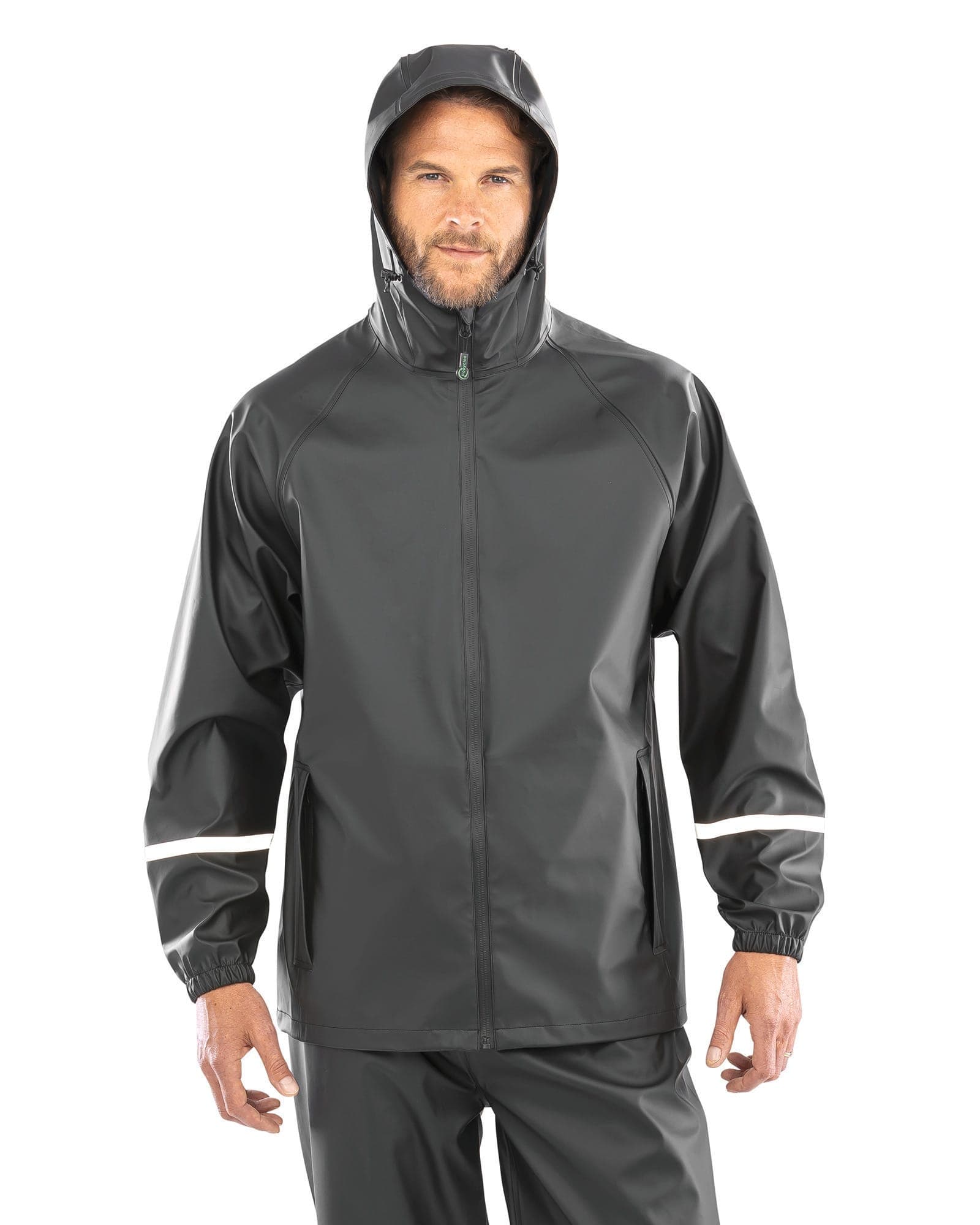 Veste imperméable Prism PU avec bandes réfléchissantes en situation