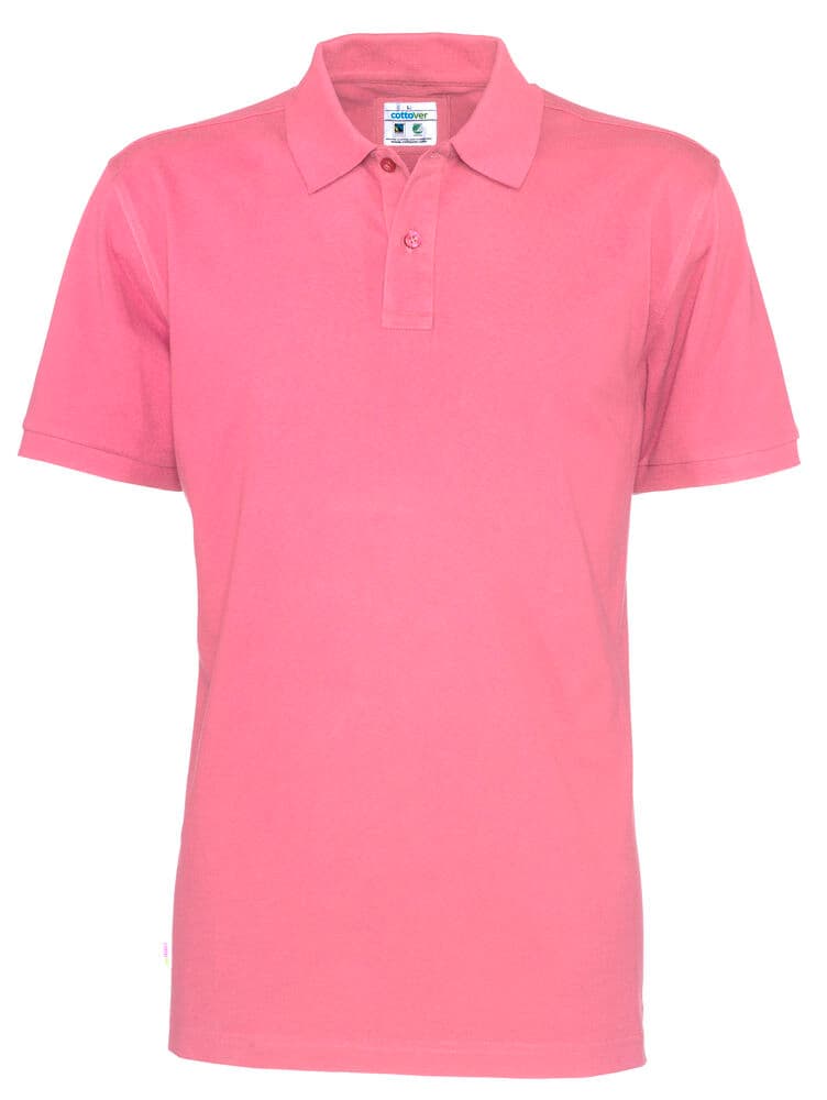 POLO PIQUE HOMME - CERTIFIÉ GOTS coloris Rose