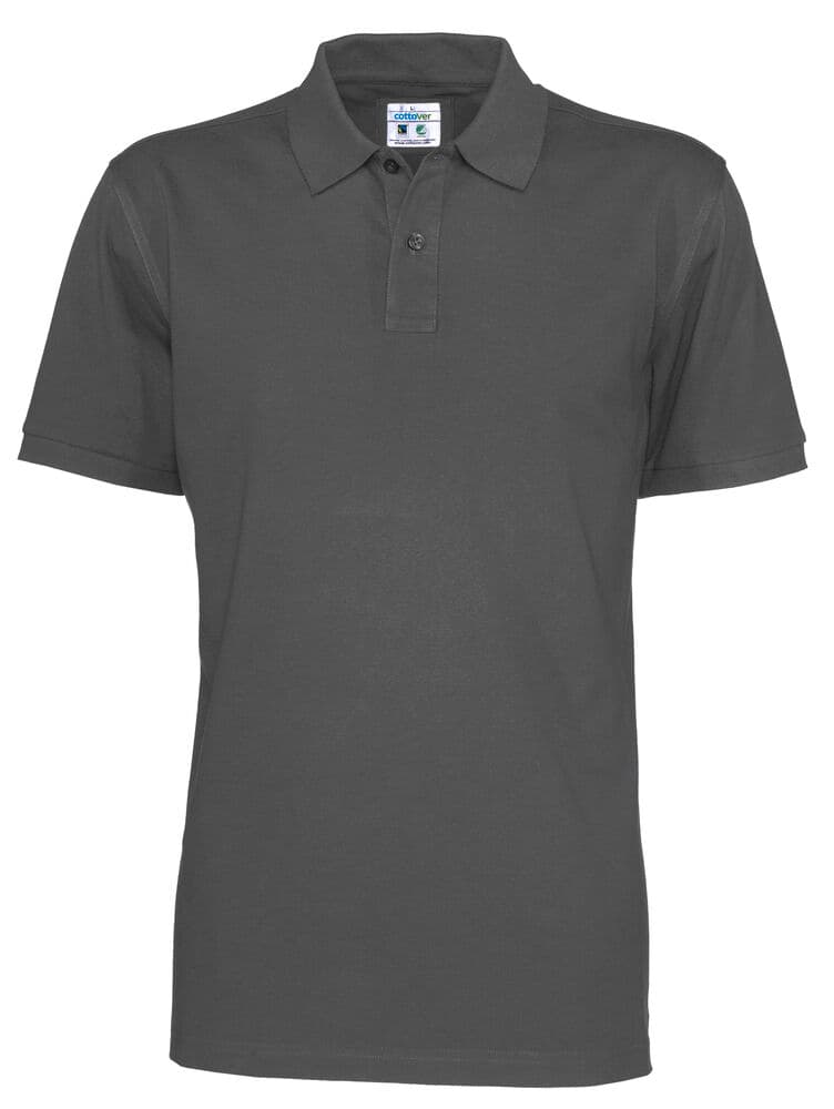 POLO PIQUE HOMME - CERTIFIÉ GOTS coloris Anthracite
