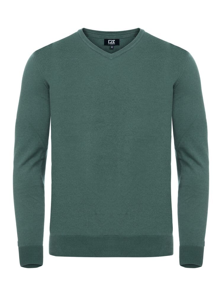 Pull Cutter & Buck Oakville col V homme coloris Vert pin