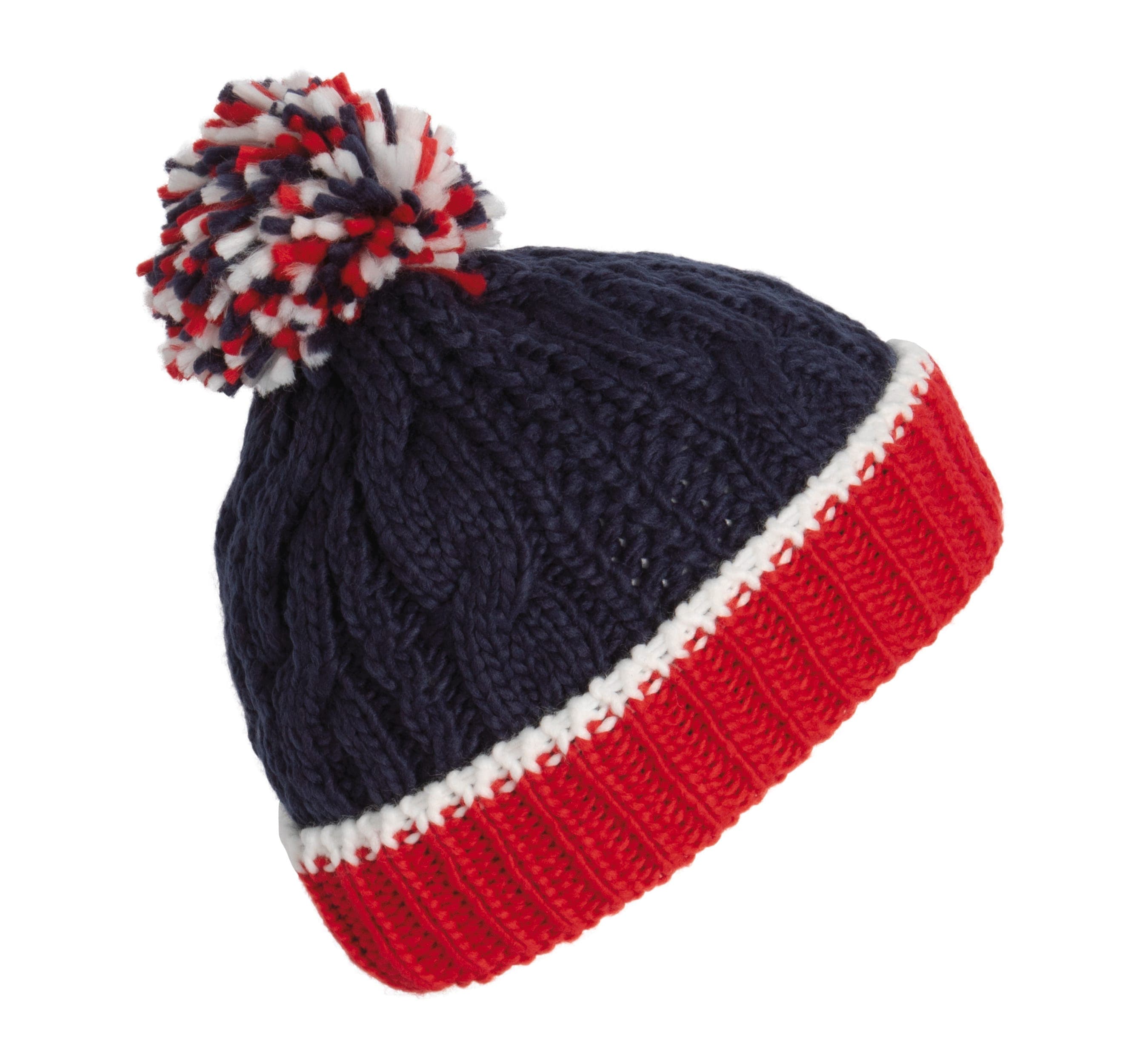 Bonnet en maille tricot en situation