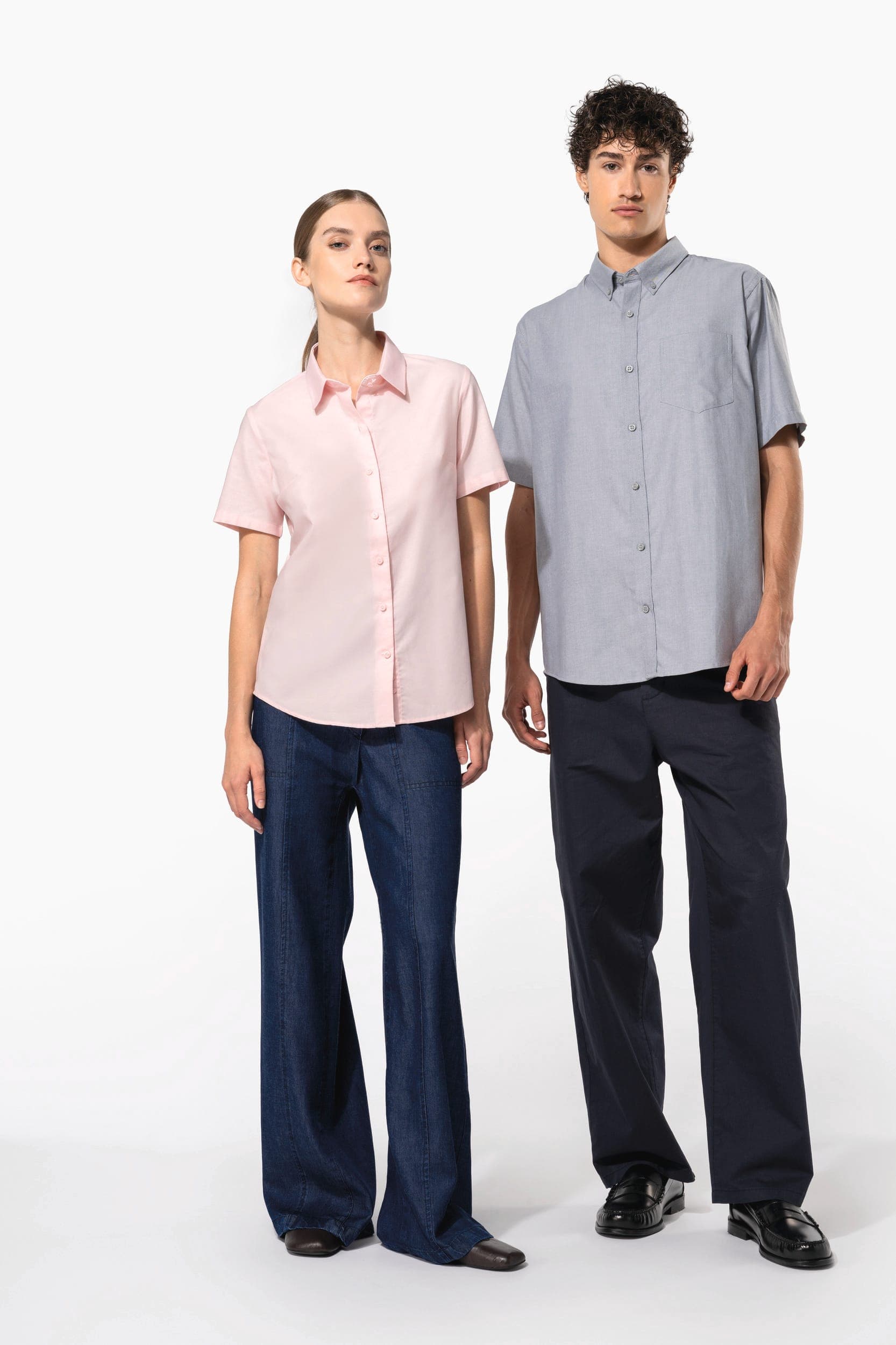 Chemise Oxford manches courtes en situation
