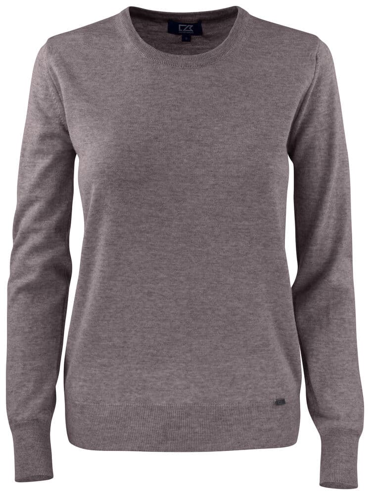 Pull col rond Cutter & Buck Kennewick femme coloris Nougat chiné