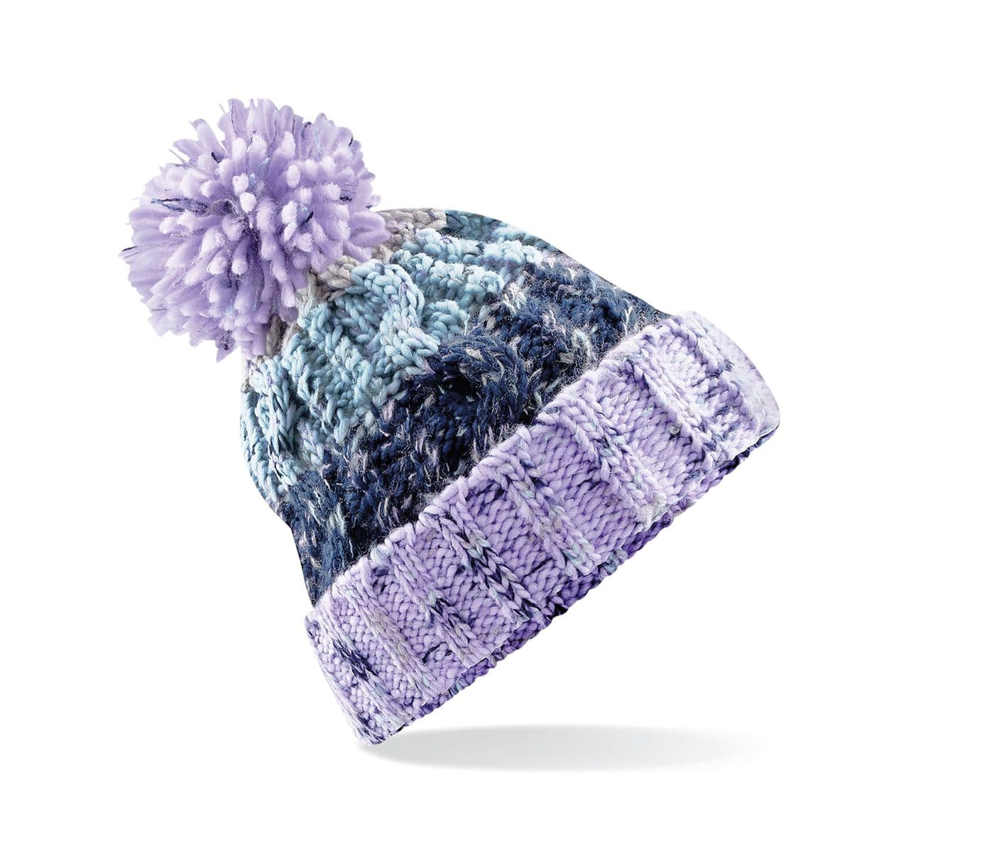 CORKSCREW POM POM BEANIE coloris Lavande Fizz