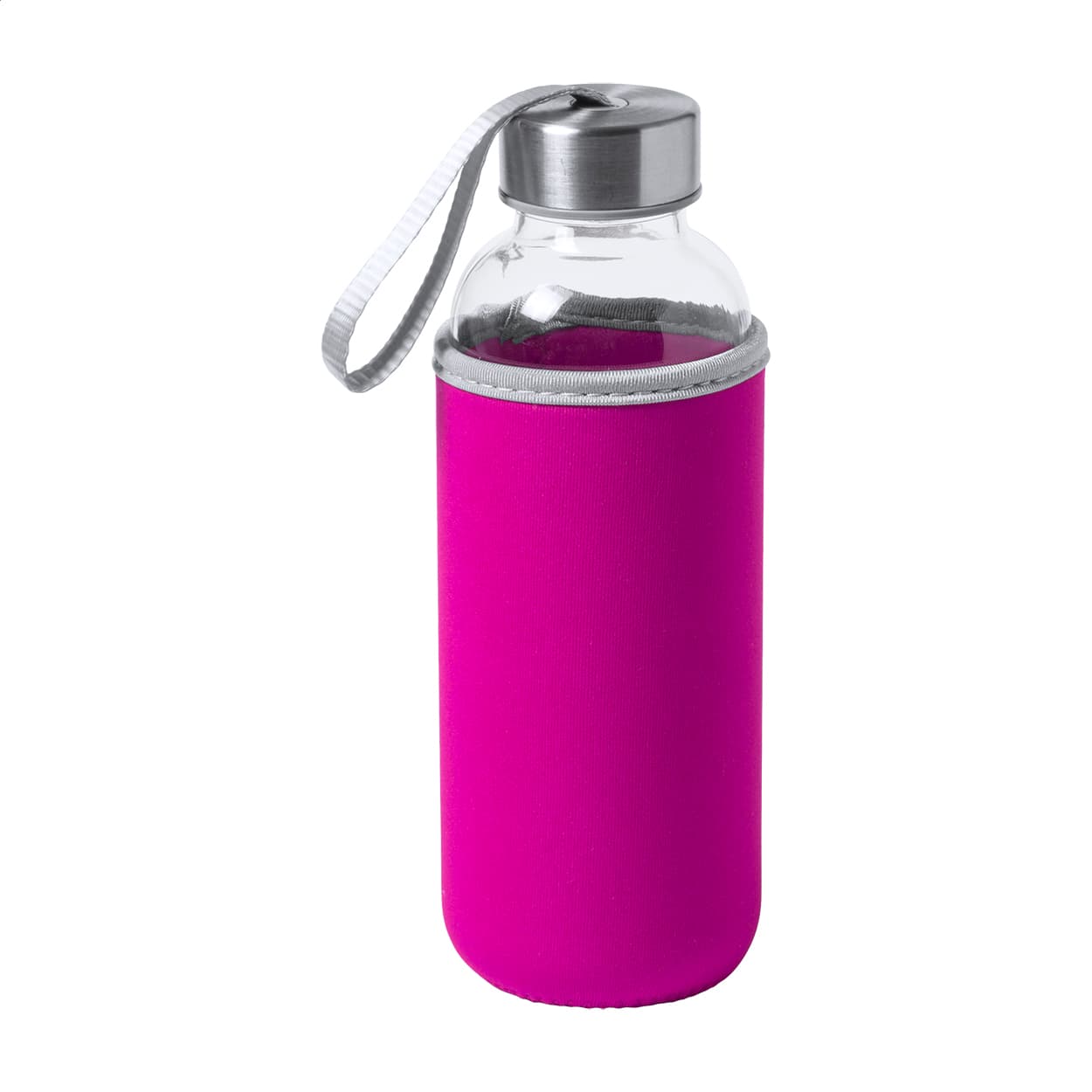 Bouteille en verre coloris Fuchsia
