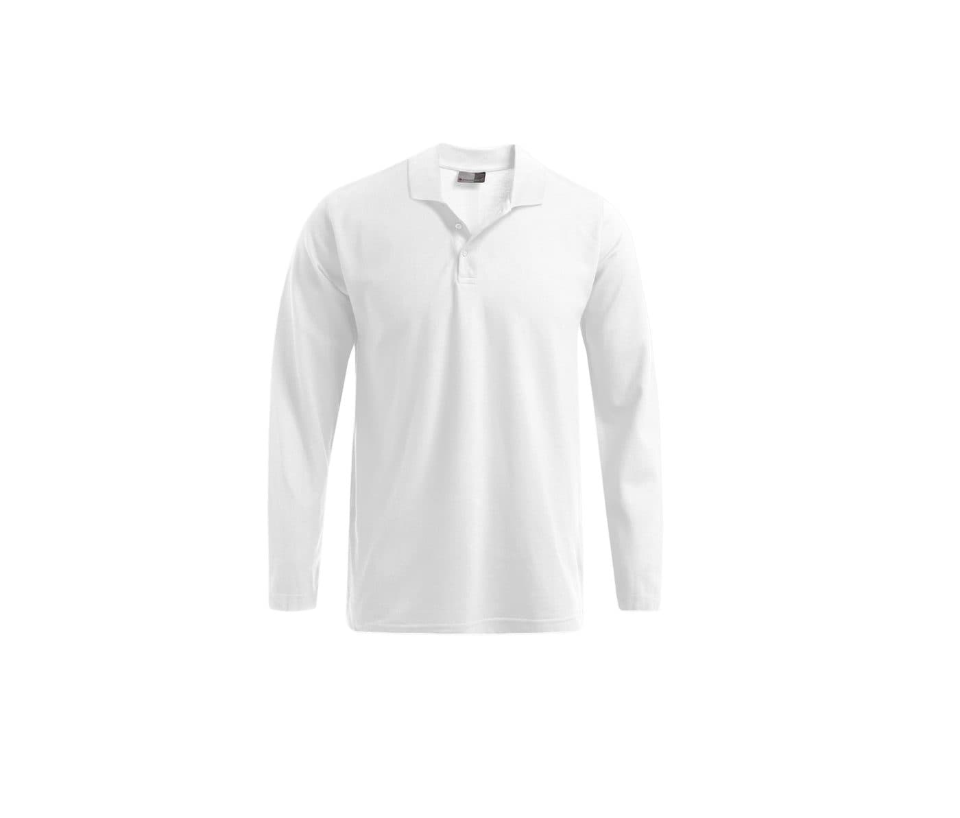 MEN’S LONG SLEEVE HEAVY POLO coloris Blanc