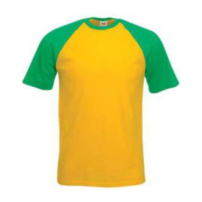 VALUEWEIGHT SHORT SLEEVE BASEBALL T coloris Tournesol / Vert kelly