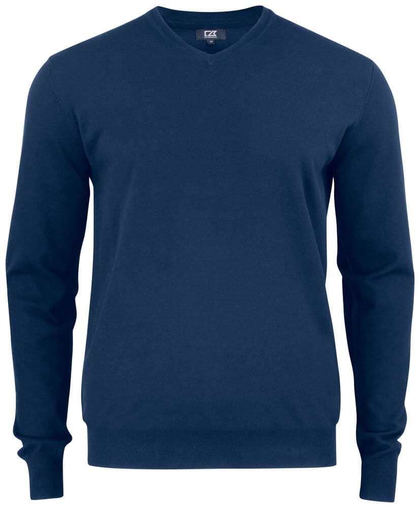 Pull Cutter & Buck Oakville col V homme coloris Marine foncé
