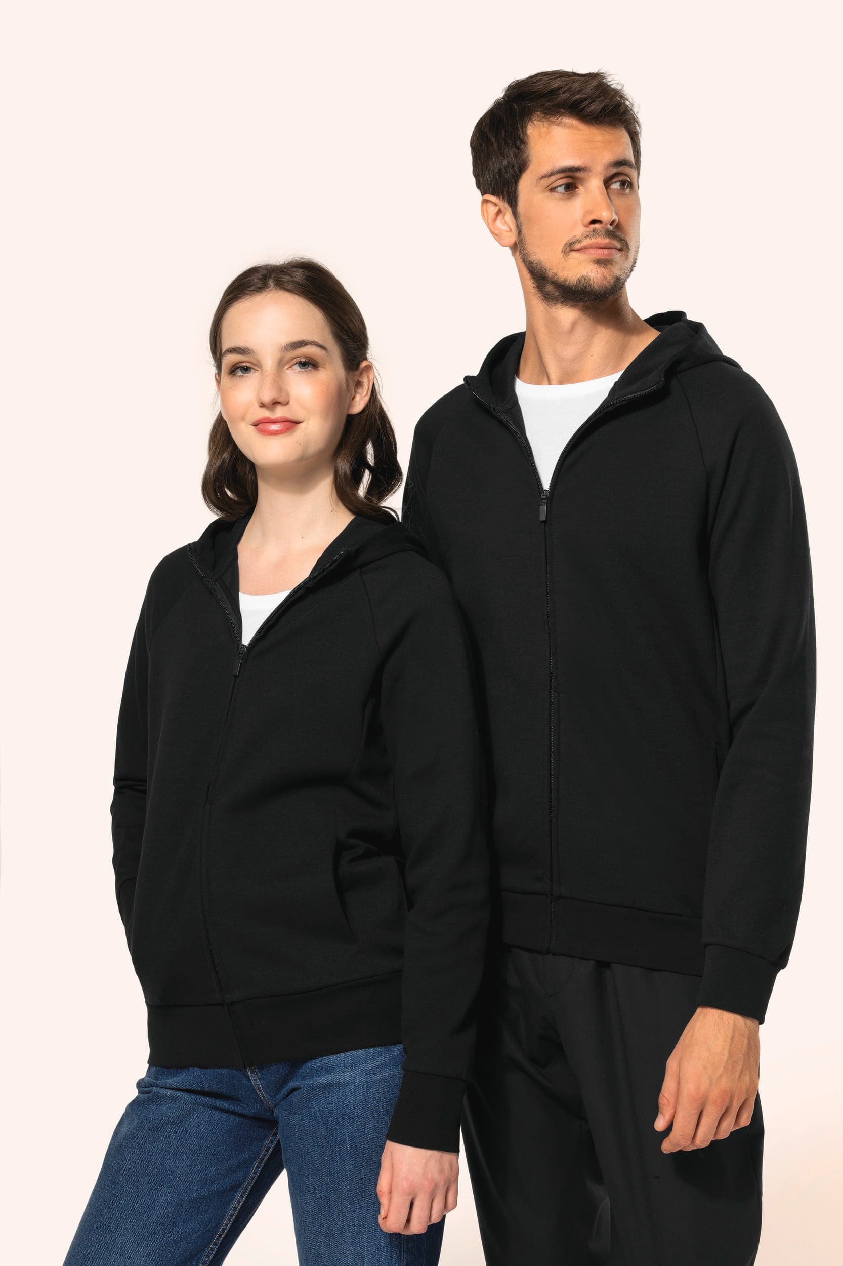 Veste zippée à capuche homme en situation