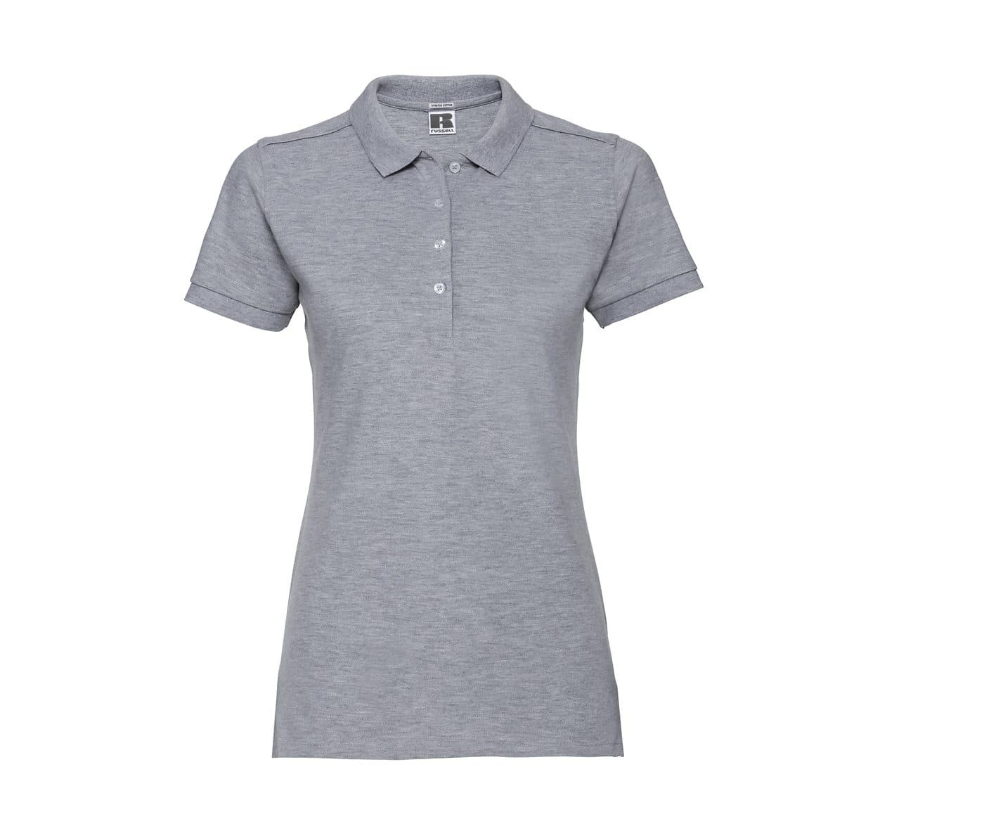 LADIES' FITTED STRETCH POLO coloris Gris oxford clair