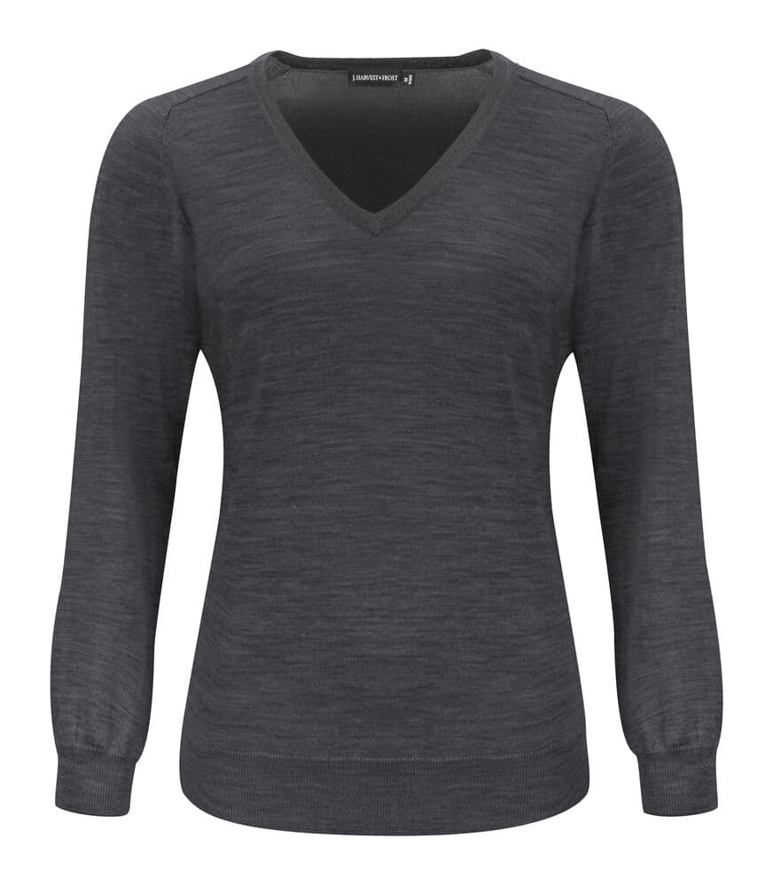 Merino V Pull Tricoté Femmes coloris Mélange Gris