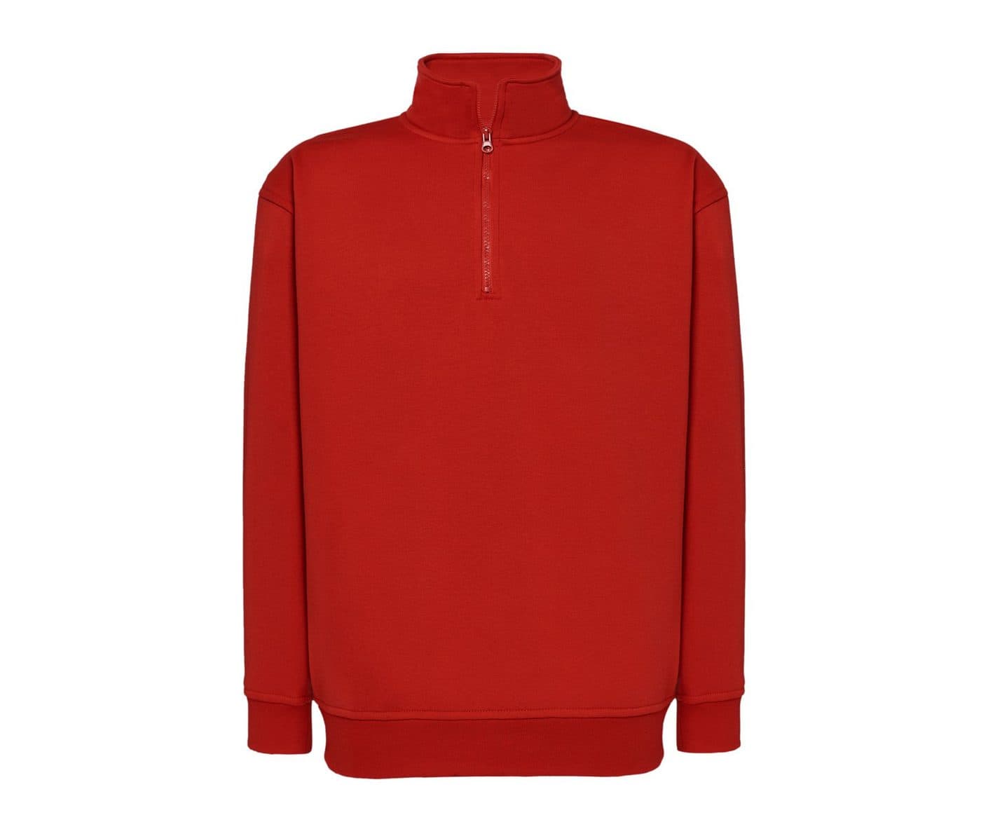 HALF ZIP SWEAT SHIRT coloris Rouge