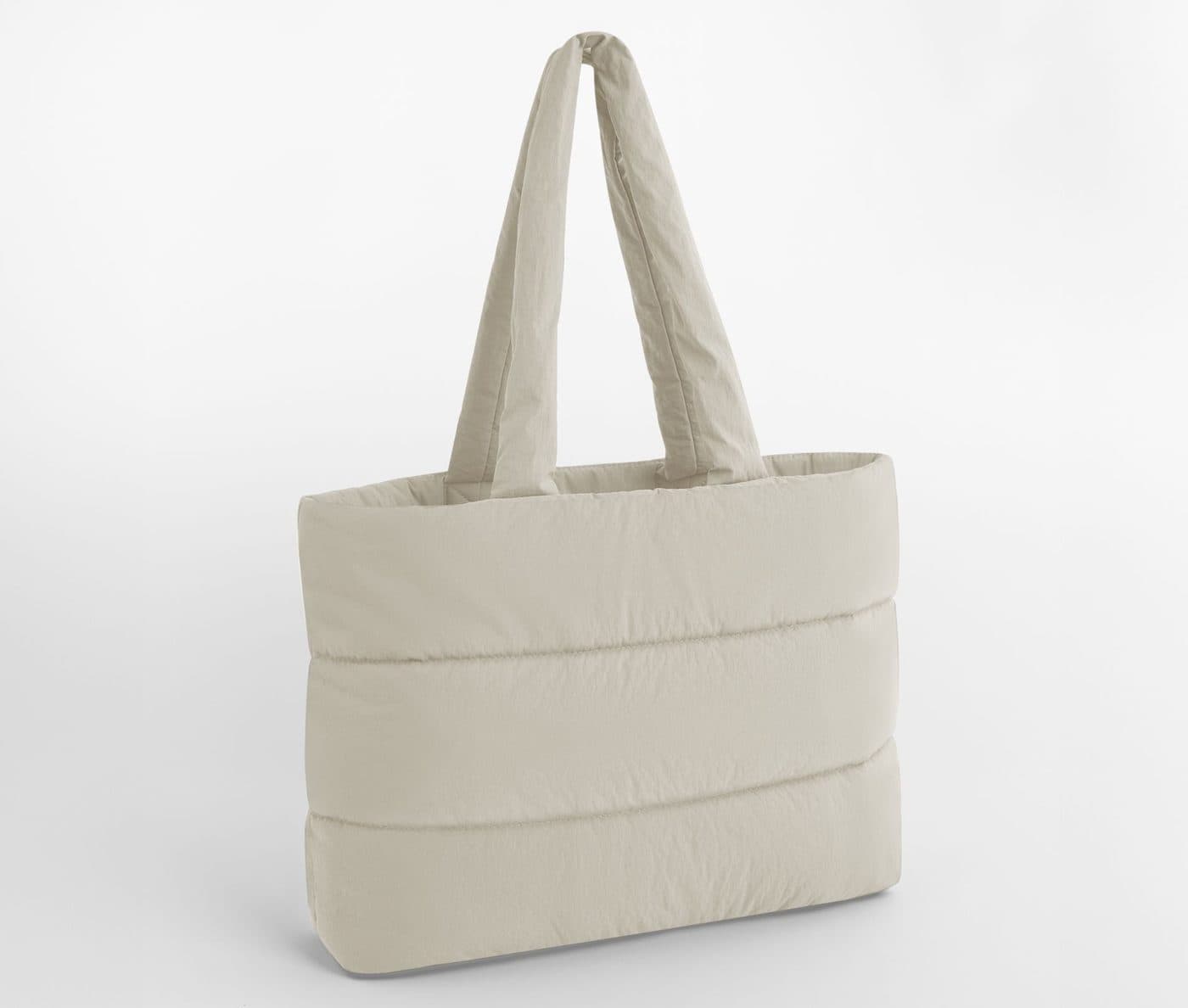 QUILTED TOTE BAG coloris Pierre naturel