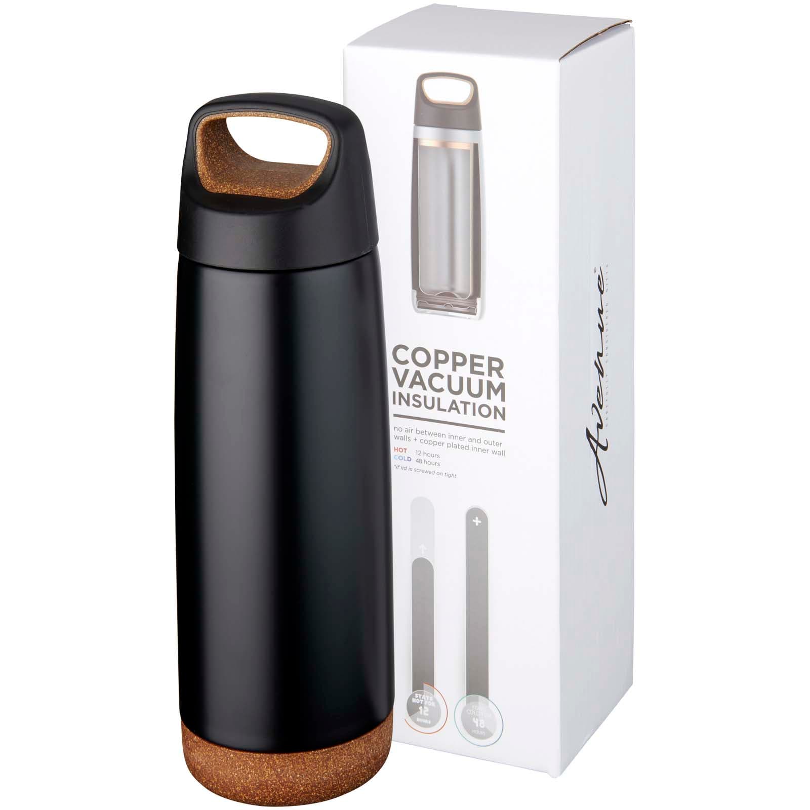 Bouteille de sport 600ml avec isolation par le vide et couche de cuivre Valhalla coloris Noir