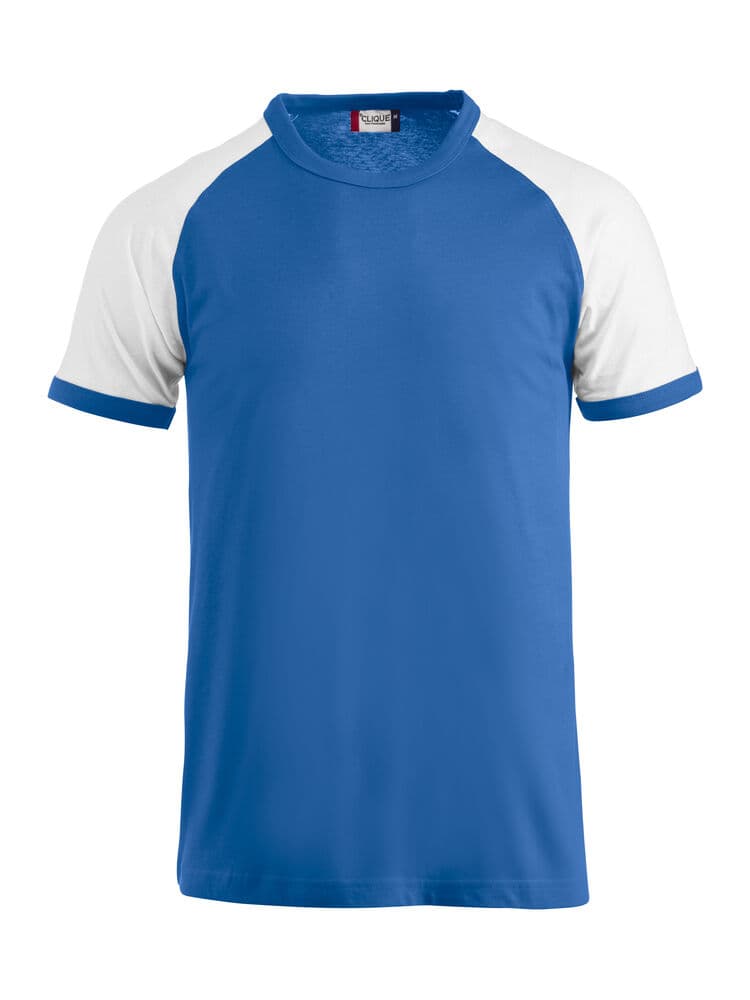 Clique Raglan Tee coloris Bleu roi / Blanc