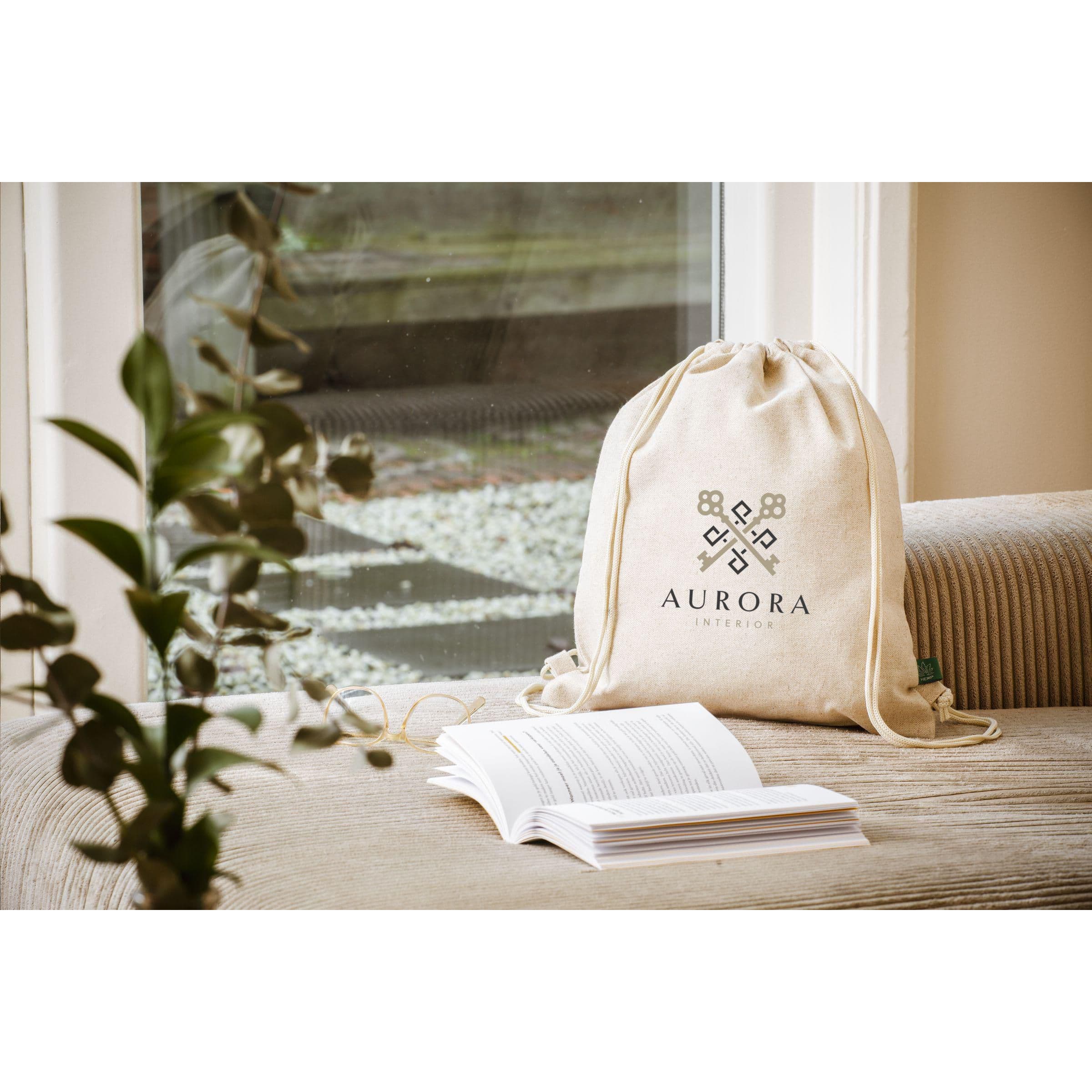 Sac à dos en chanvre (250 g/m²) en situation