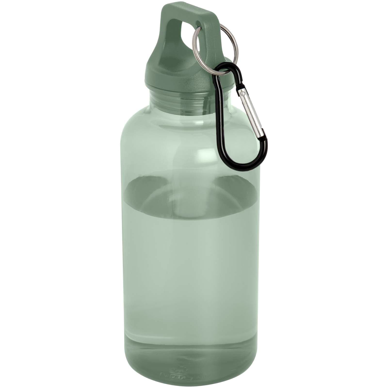 Bouteille d'eau Oregon de 400 ml en plastique recyclé avec mousqueton coloris Vert bruyère