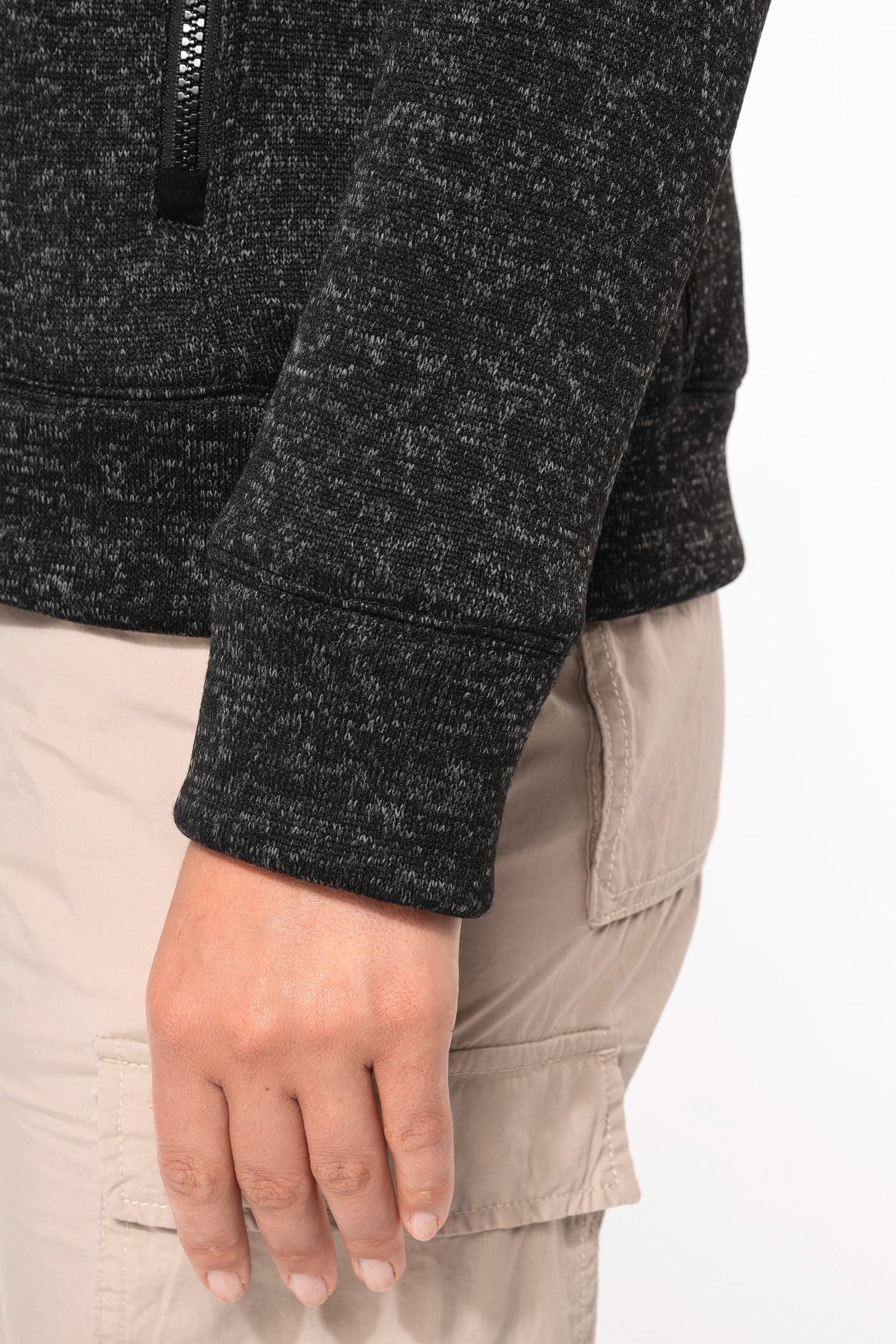 Veste zippée chinée femme en situation
