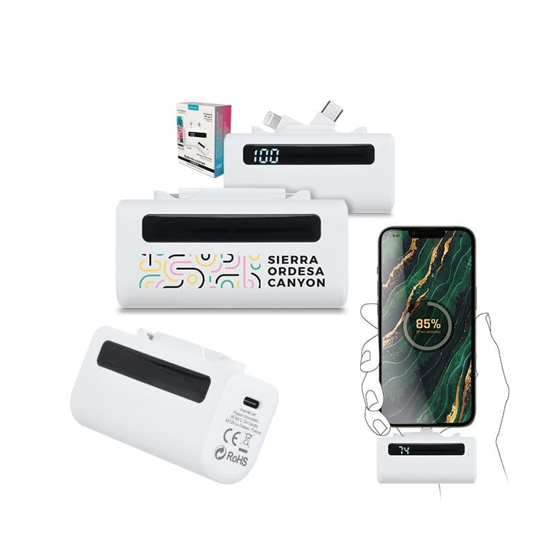 BATTERIE EXTERNE POWER BANK COMPACT 5000 mAh EN rABS