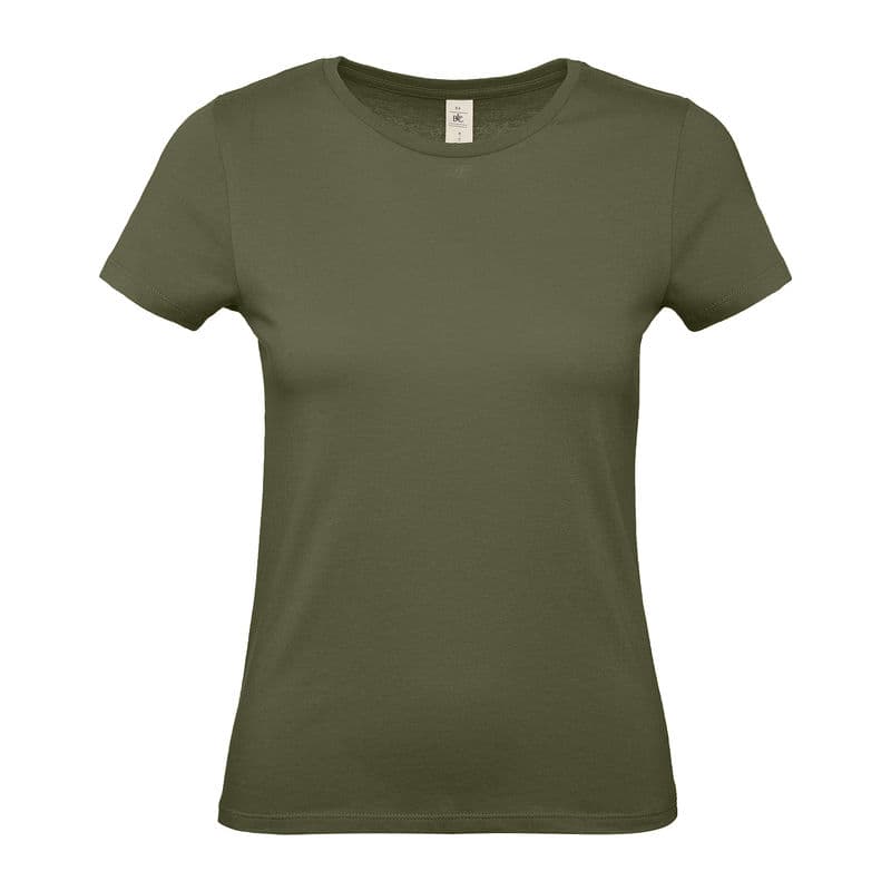 B&C #E150 WOMEN T-SHIRT coloris Kaki urbain